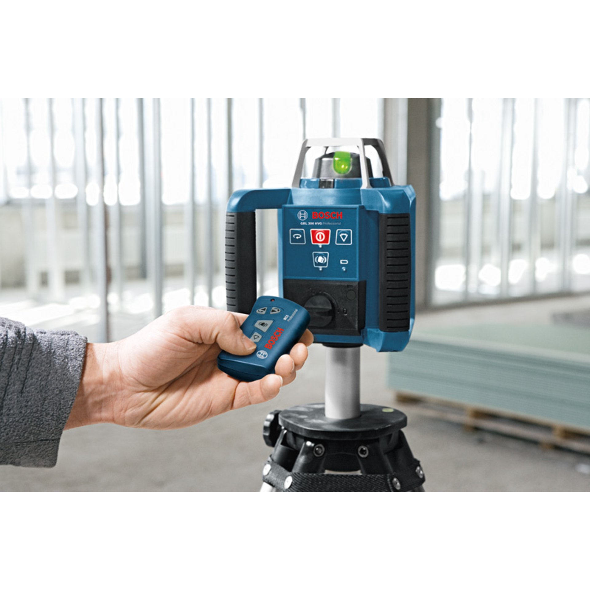 Rotationslaser GRL 300 HVG + LR 1 G, Batterien: 1 x 9V + 2 x 1,2V HR20 in L-BOXX