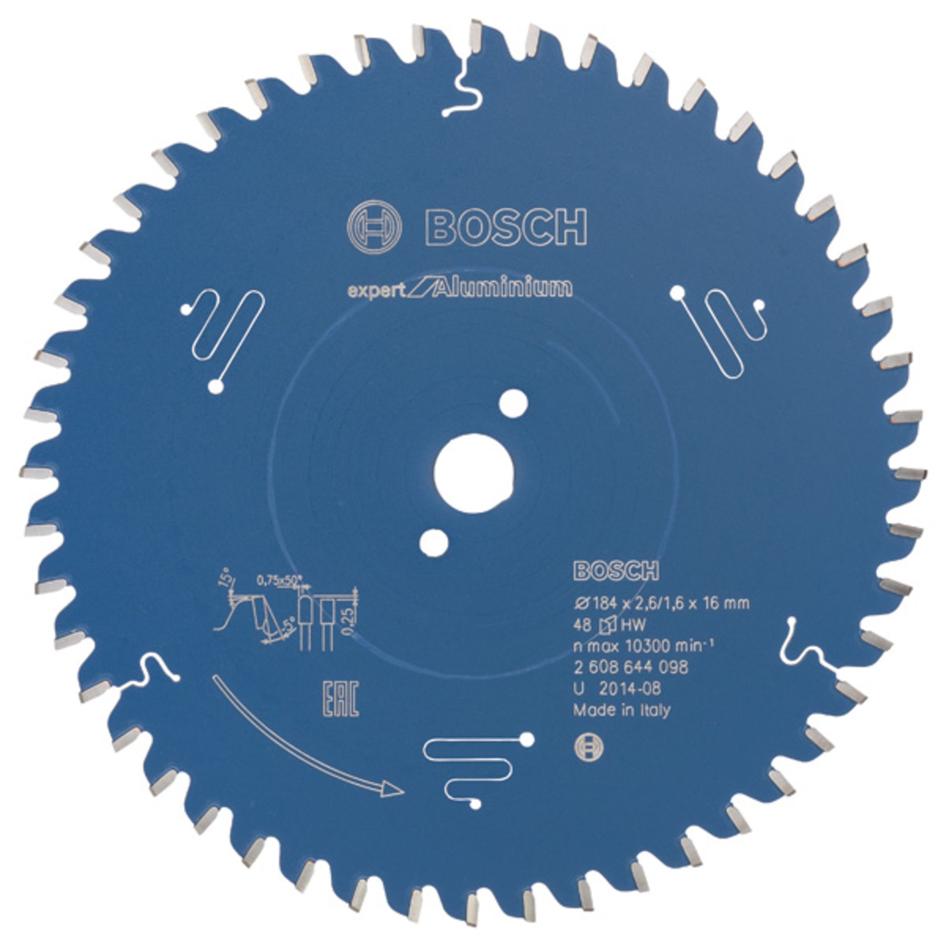 Kreissägeblatt Expert for Aluminium, H 184 x 16, Z48