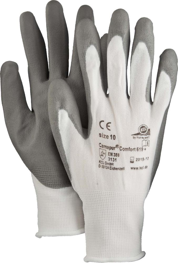 KCL Mechanischer Schutzhandschuh Camapur Comfort 619+ weiß/grau 10