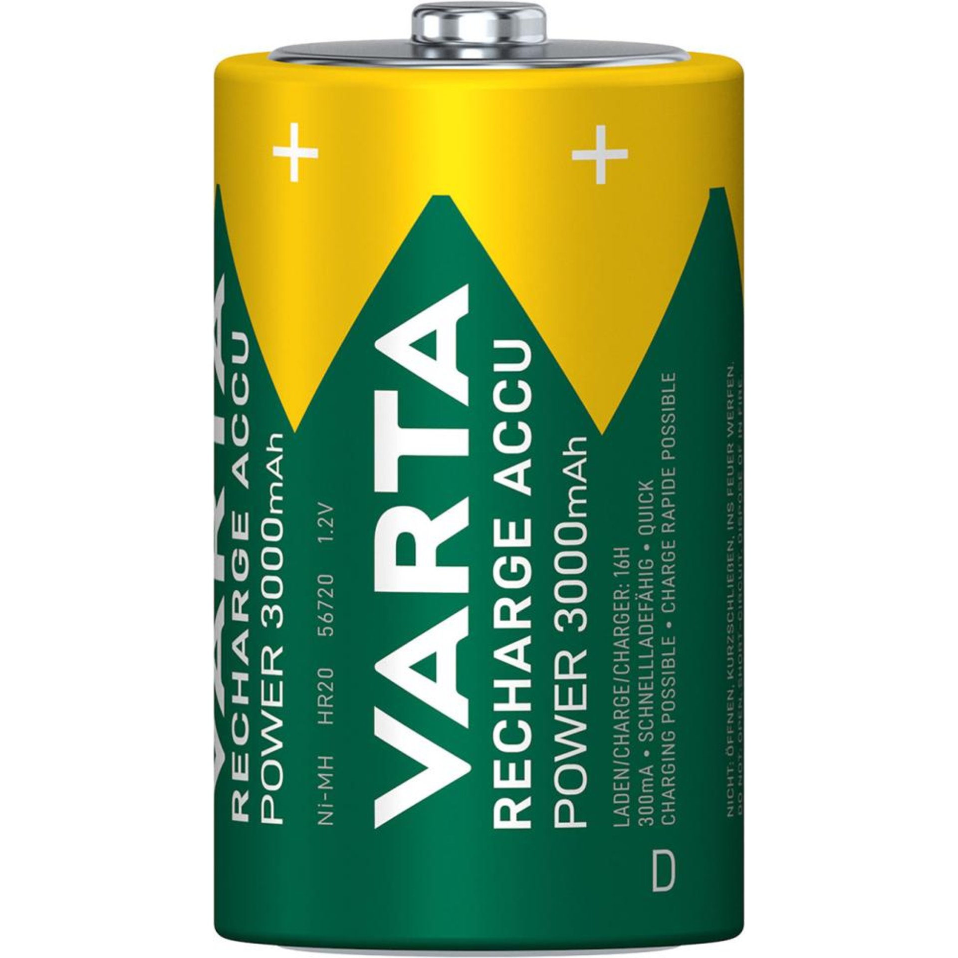 VARTA Akku Power Accu Mono/D/HR20, 3000 mAh