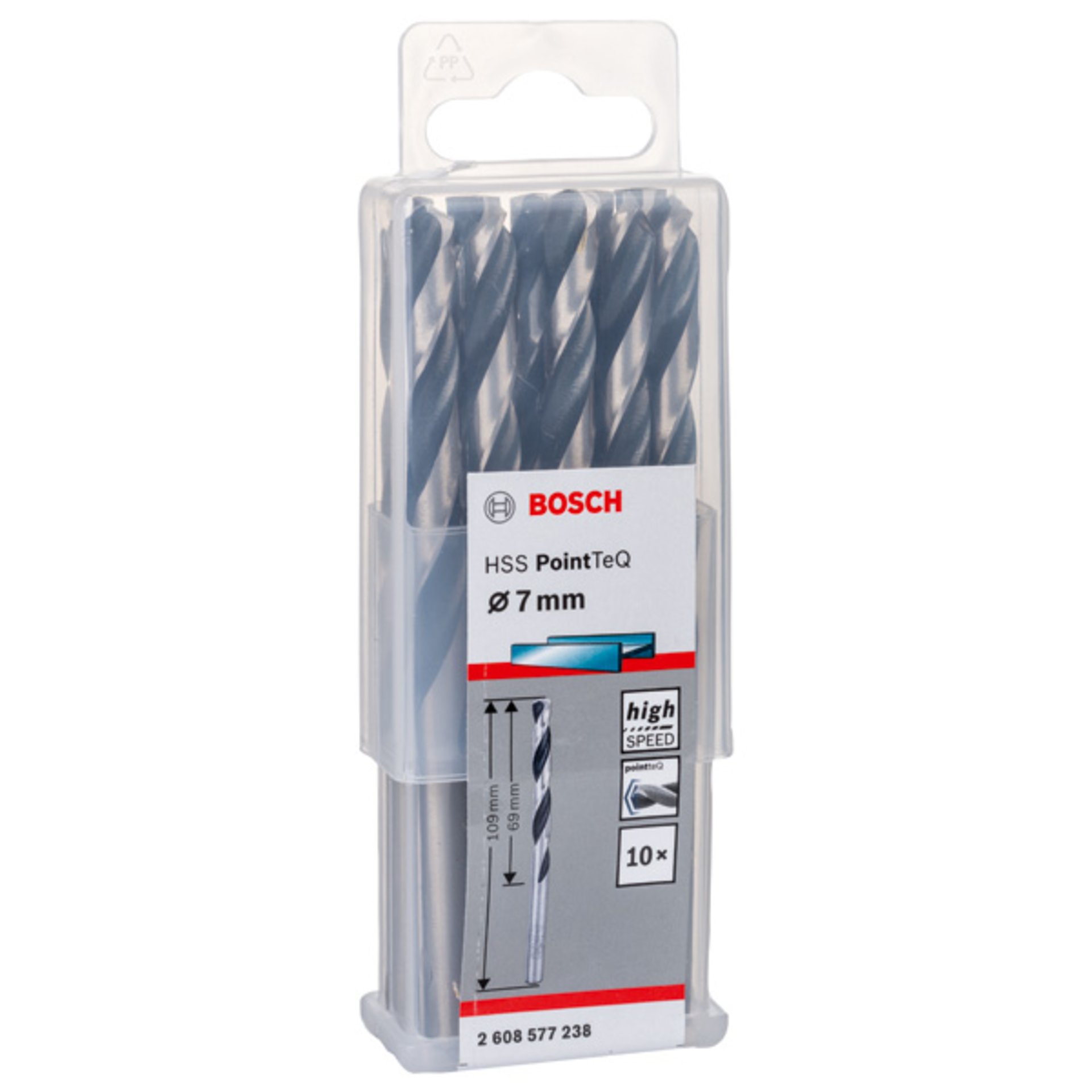 Metallspiralbohrer HSS PointTeQ, DIN 338, 7,0 mm, 10er-Pack