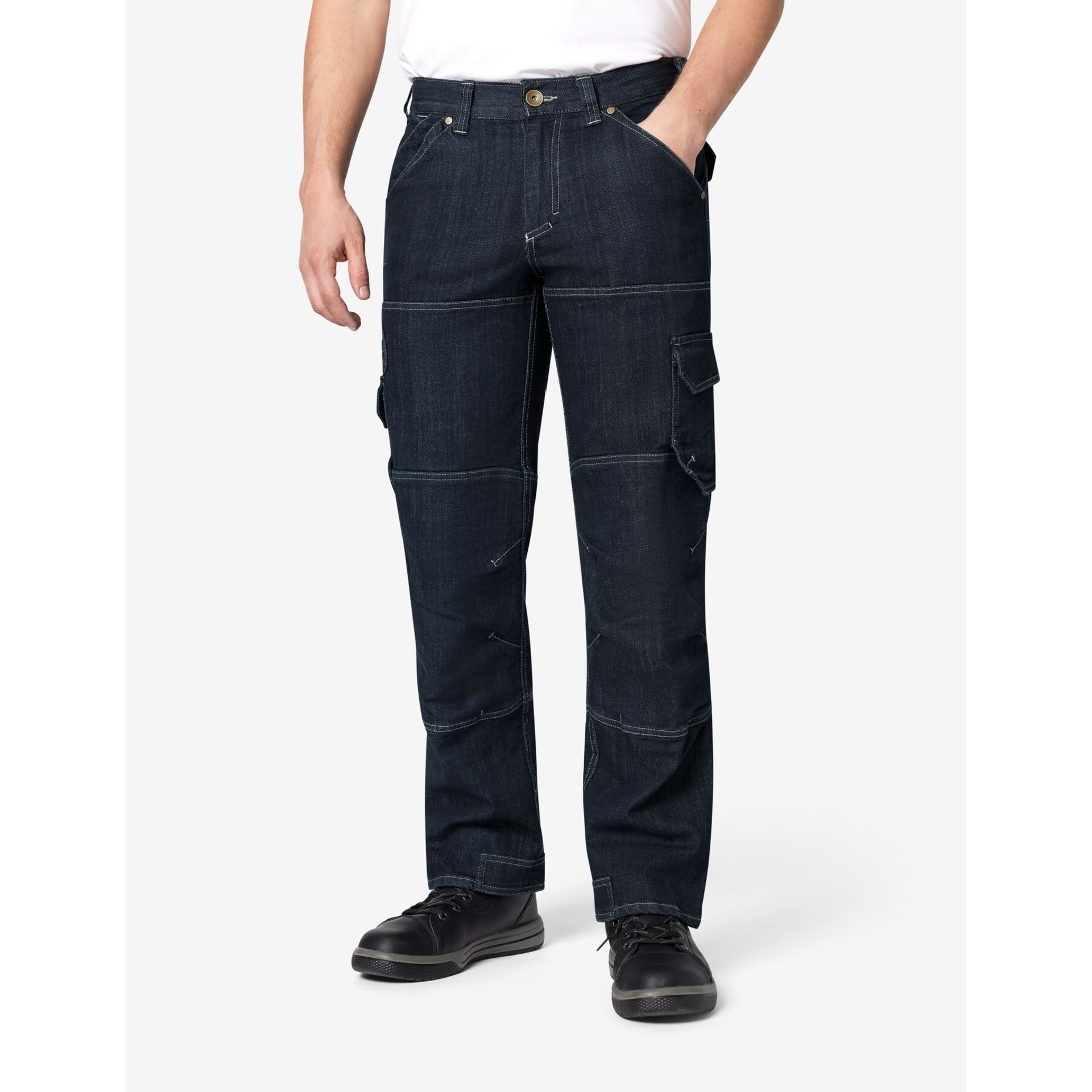 WILHELM Stretch-Jeans Arbeitshose schwarzblau 54