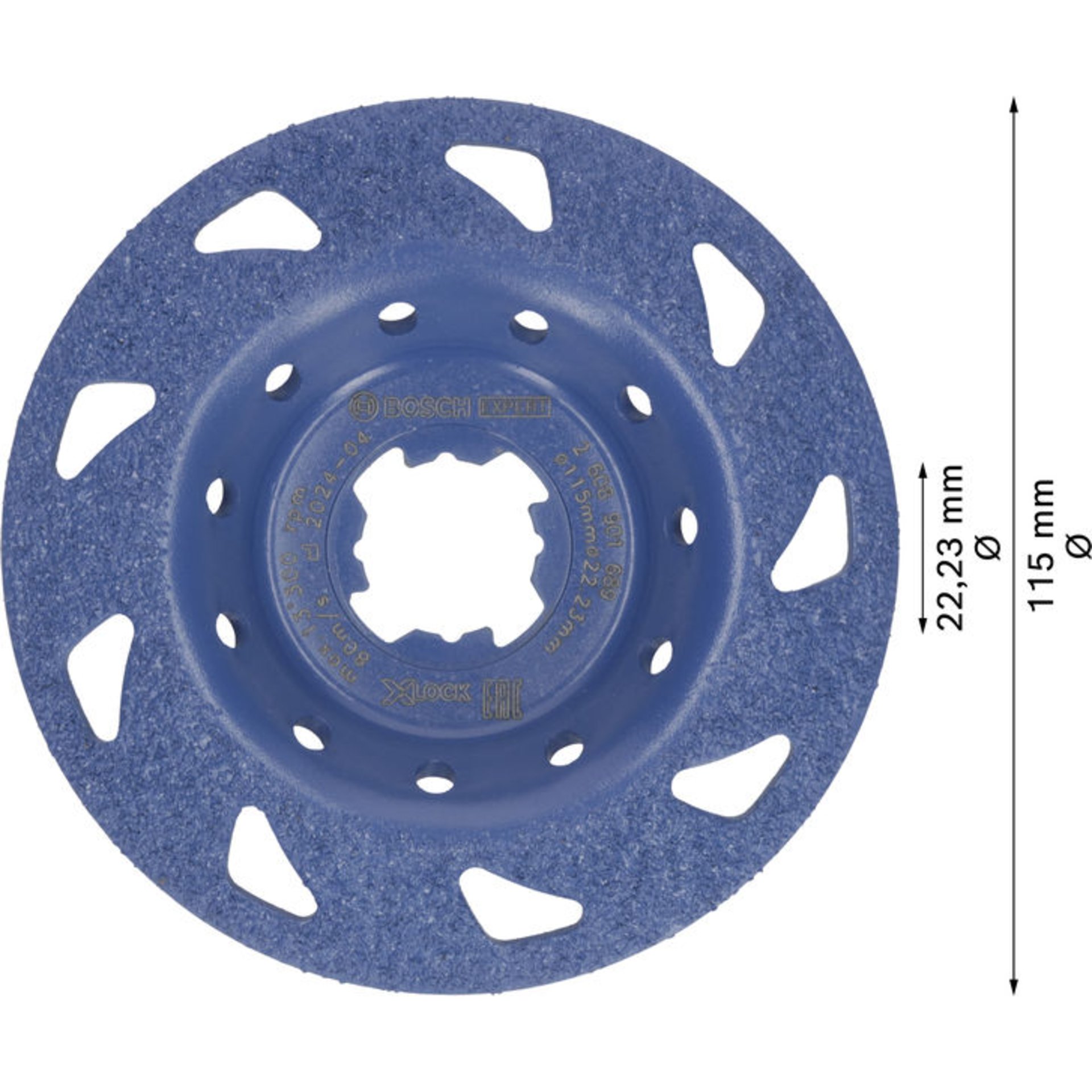 EXPERT Multi Material Carbide-Topfscheibe fein, schräg, X-LOCK, 115 mm, 22,23 mm
