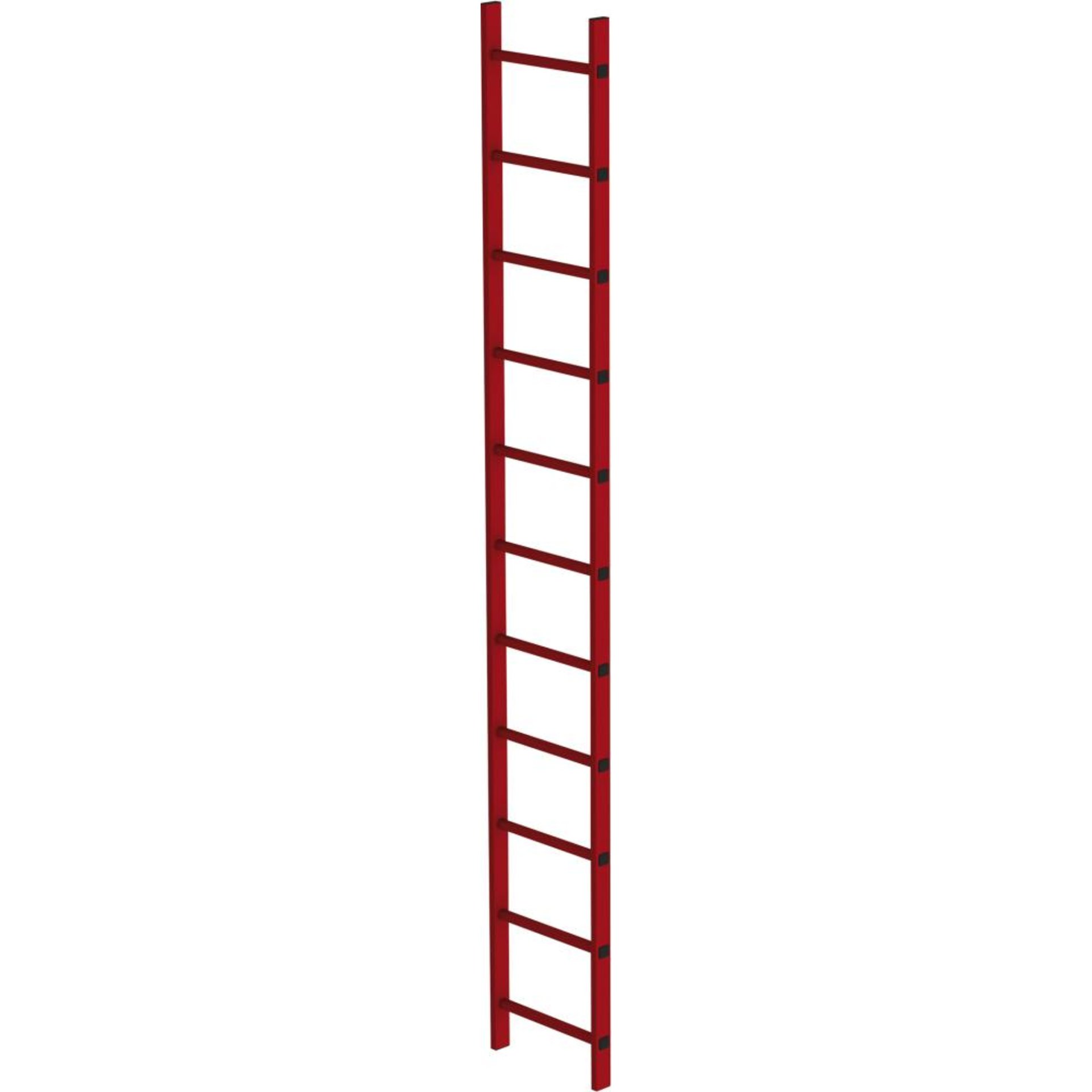 Schachtleiter 11 Sprossen L 3,08 m B450 mm LW 300 mm GFK