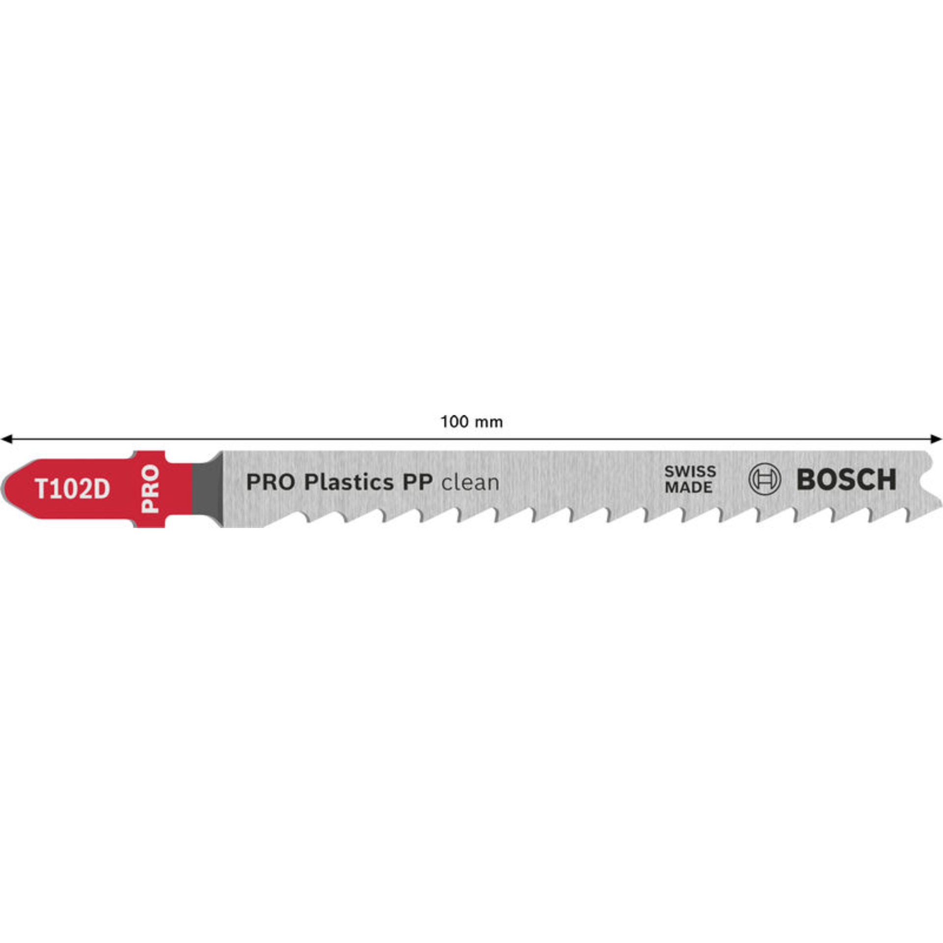PRO Plastics PP clean T102D Stichsägeblatt, 100 mm, 3-tlg.