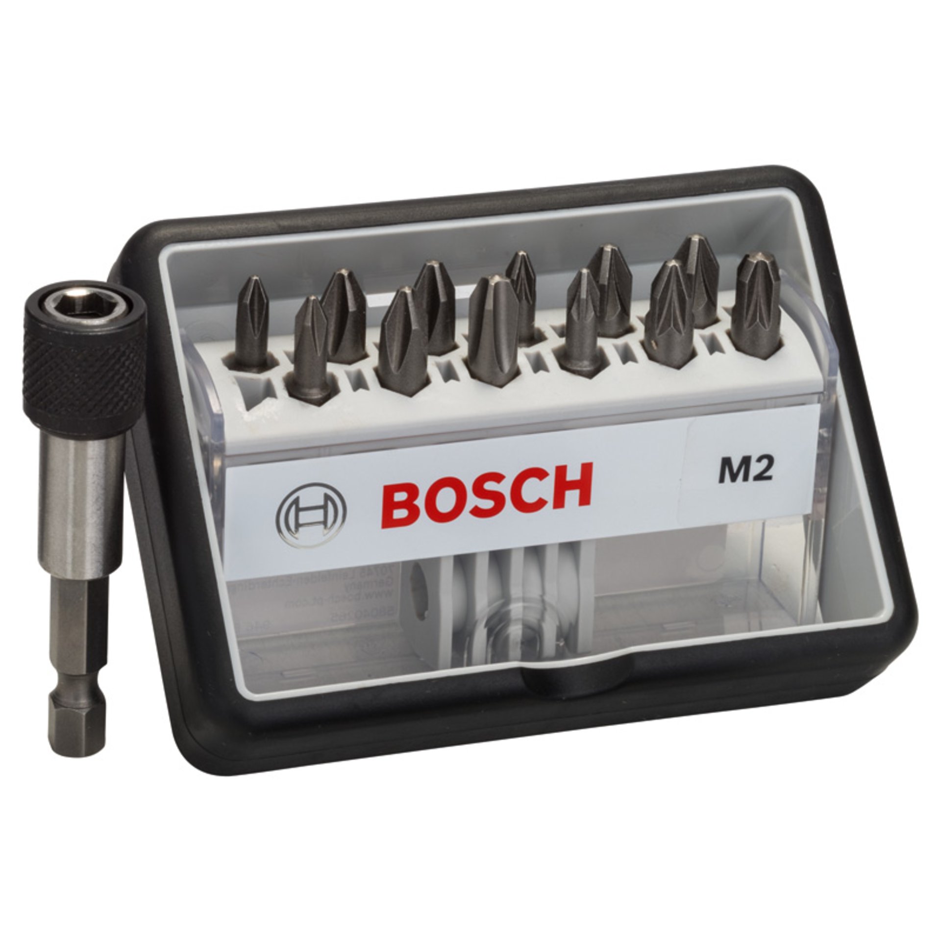 12+1-tlg. Schrauberbit-Set, Robust Line, M PH/PZ, Extra Hard-Ausführung
