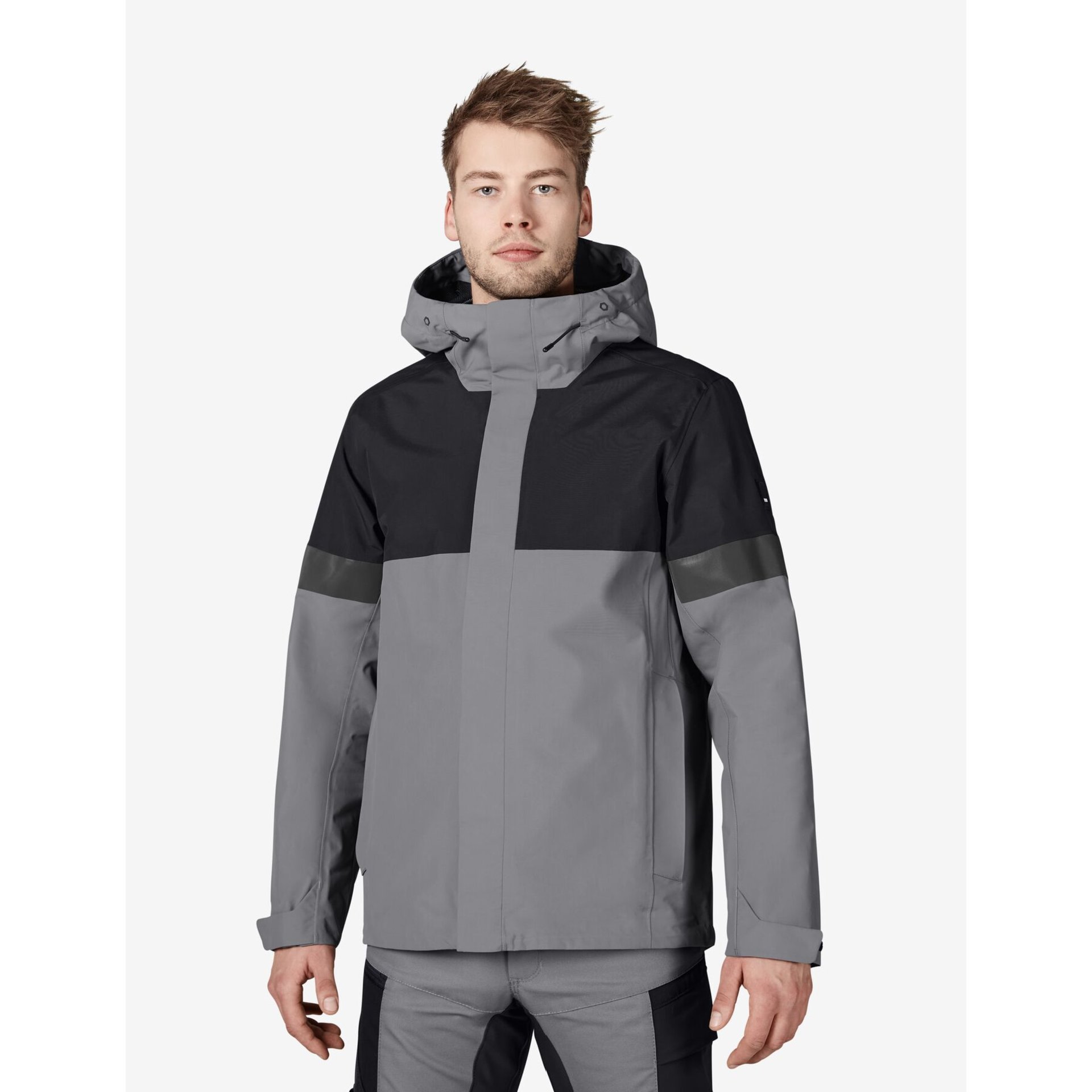 LUCA Hardshell-Jacke grau-schwarz 4XL