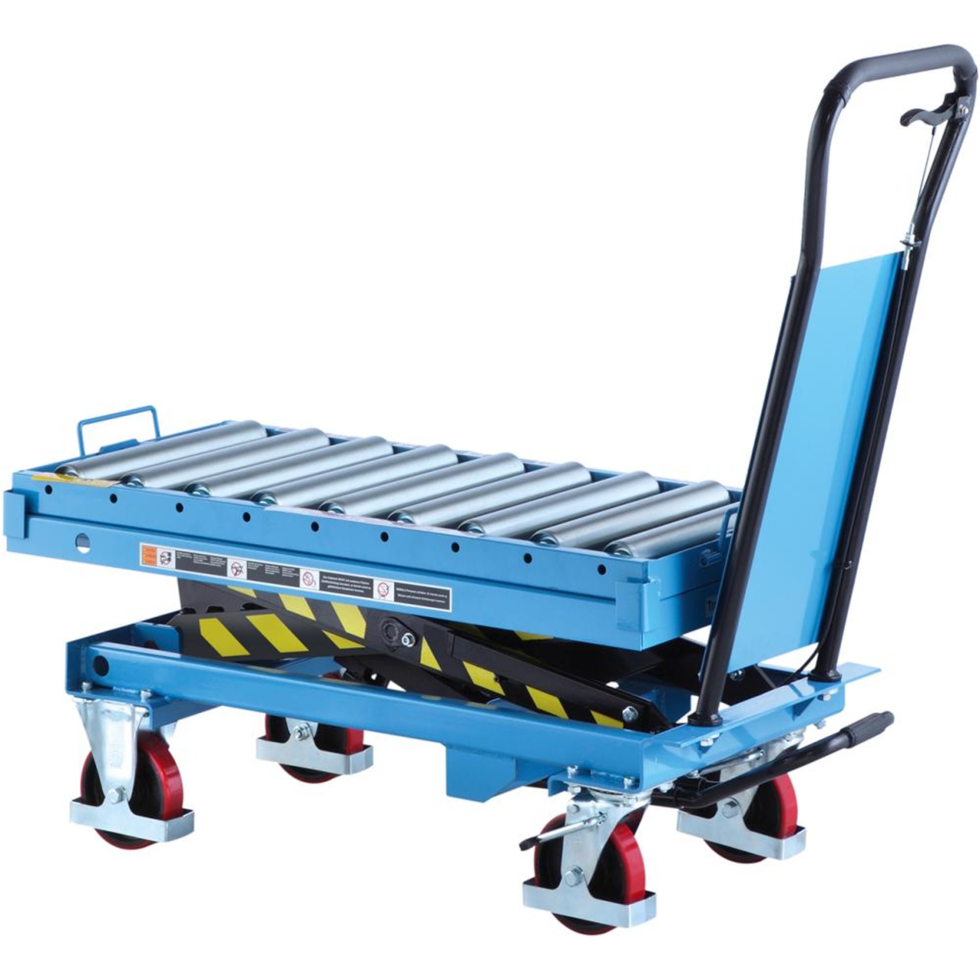 Hubtischwagen m. Rollenb.Tischmaß: 1025x535 500 kg Tragfähigkeit
