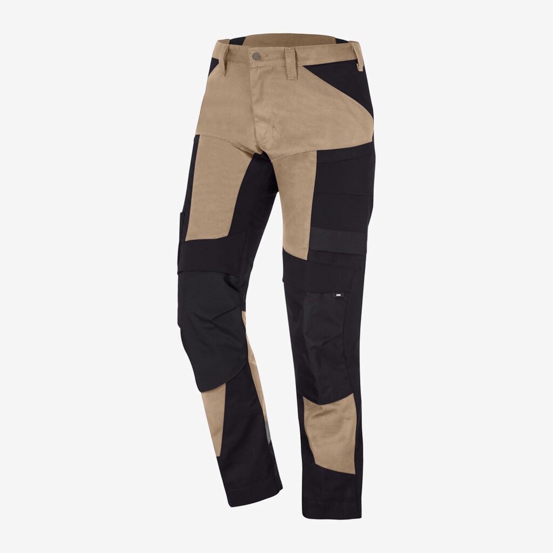 LEO Arbeitshose elastisch beige-schwarz 88