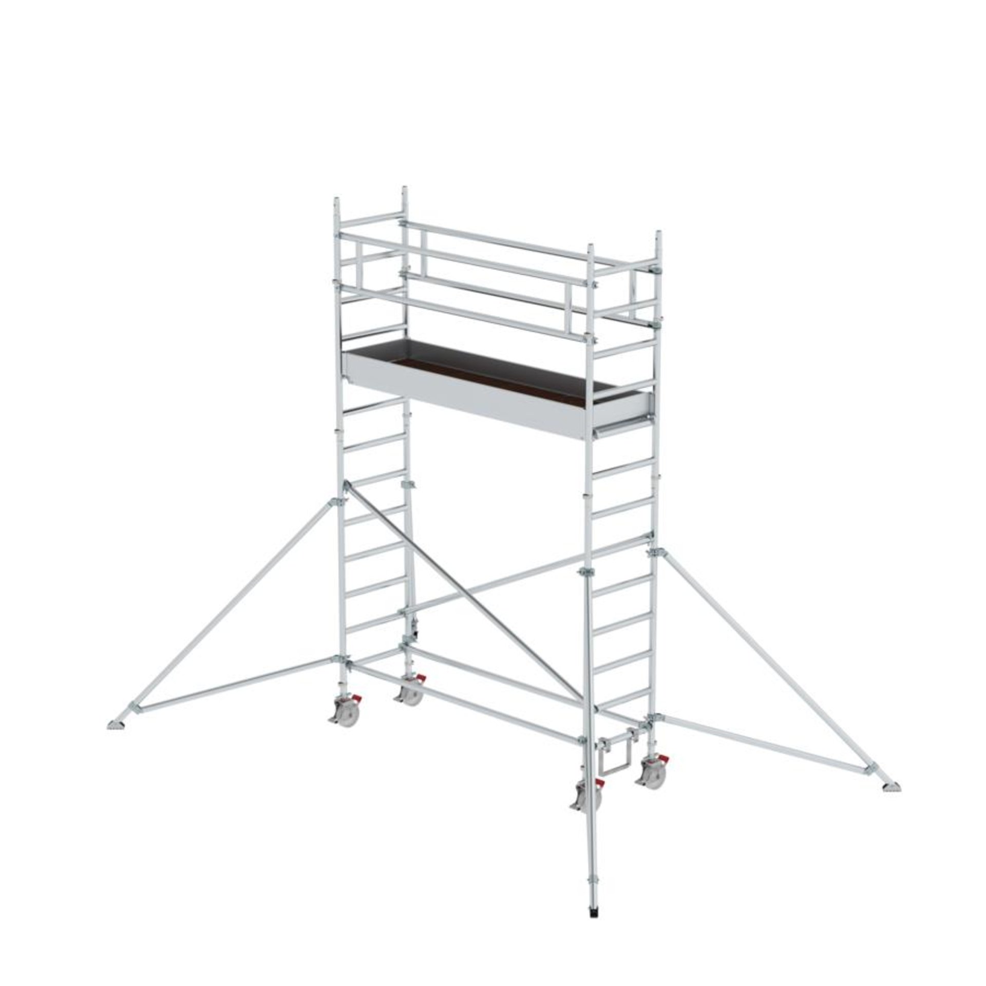 Rollgerüst m. Auslegern Plattform B2450xT750 mm Plattformhöhe 3,00 m Arbeitshöhe bis 5,00 m