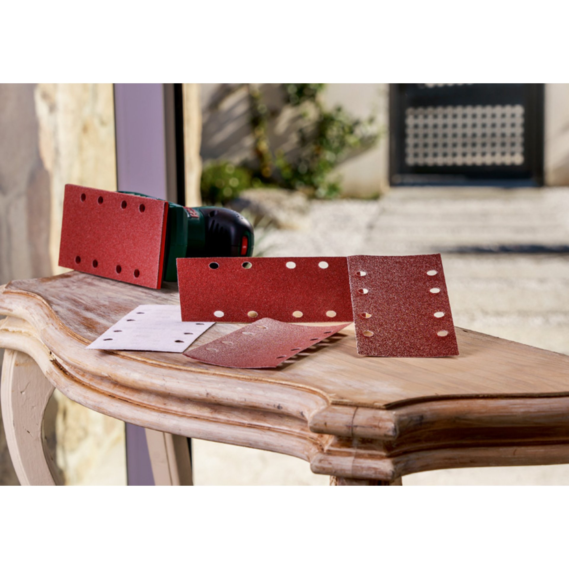 Schleifblatt-Set für Schwingschleifer, 25-teilig, 8 Löcher, 93 x 230 mm, 60-240