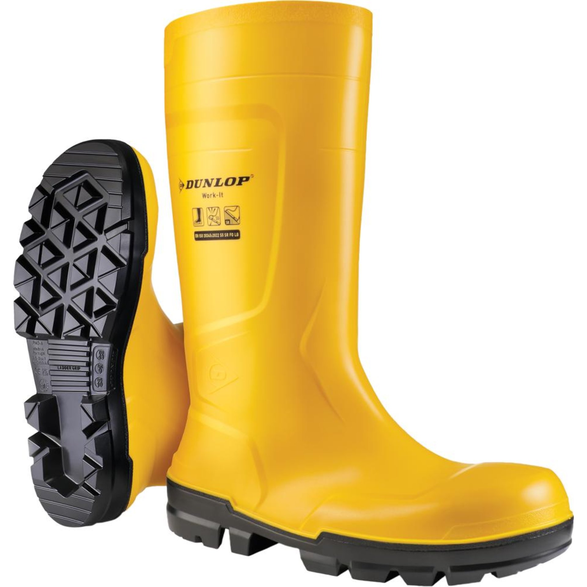 Stiefel WORK-IT YELLOW PVC SR LO LG S5 Gr.43 DUNLOP