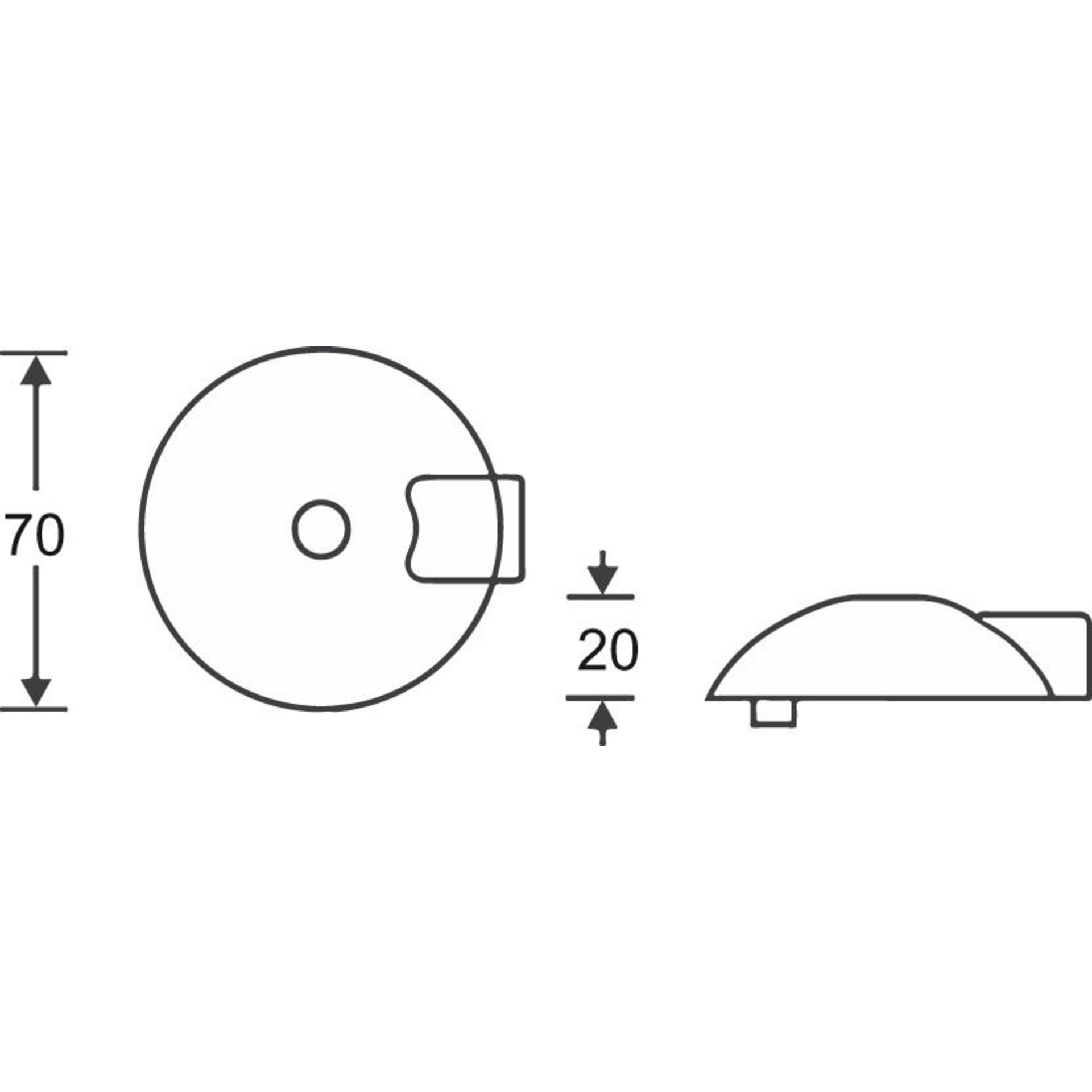 Boden-Türpuffer,20mm 0 38 3884,F69 matt,Ø70mm FSB