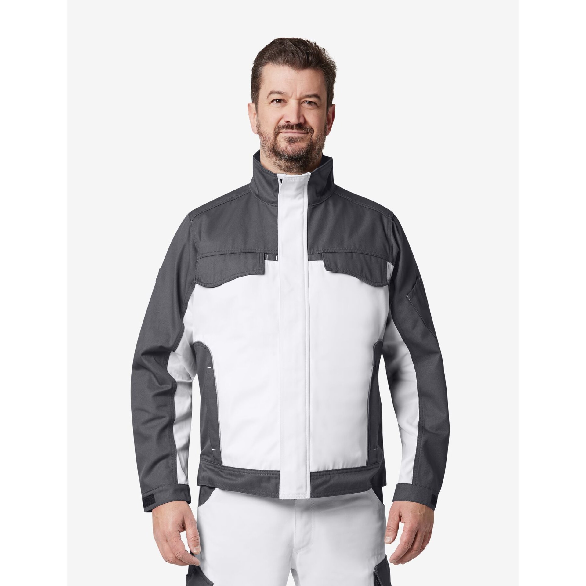 ERNST Arbeitsjacke weiß-anthrazit XL