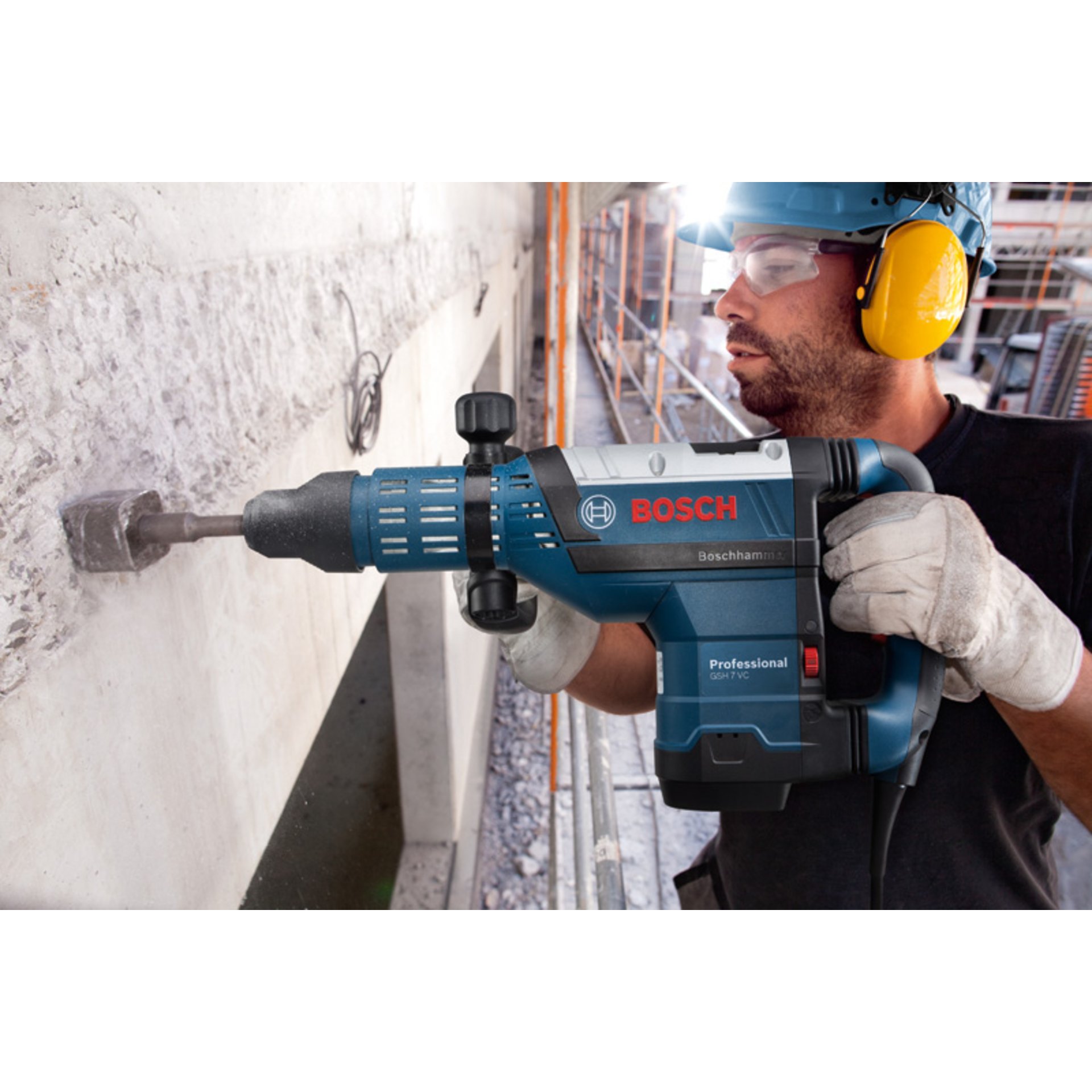 Schlaghammer mit SDS max GSH 7 VC im Handwerkerkoffer