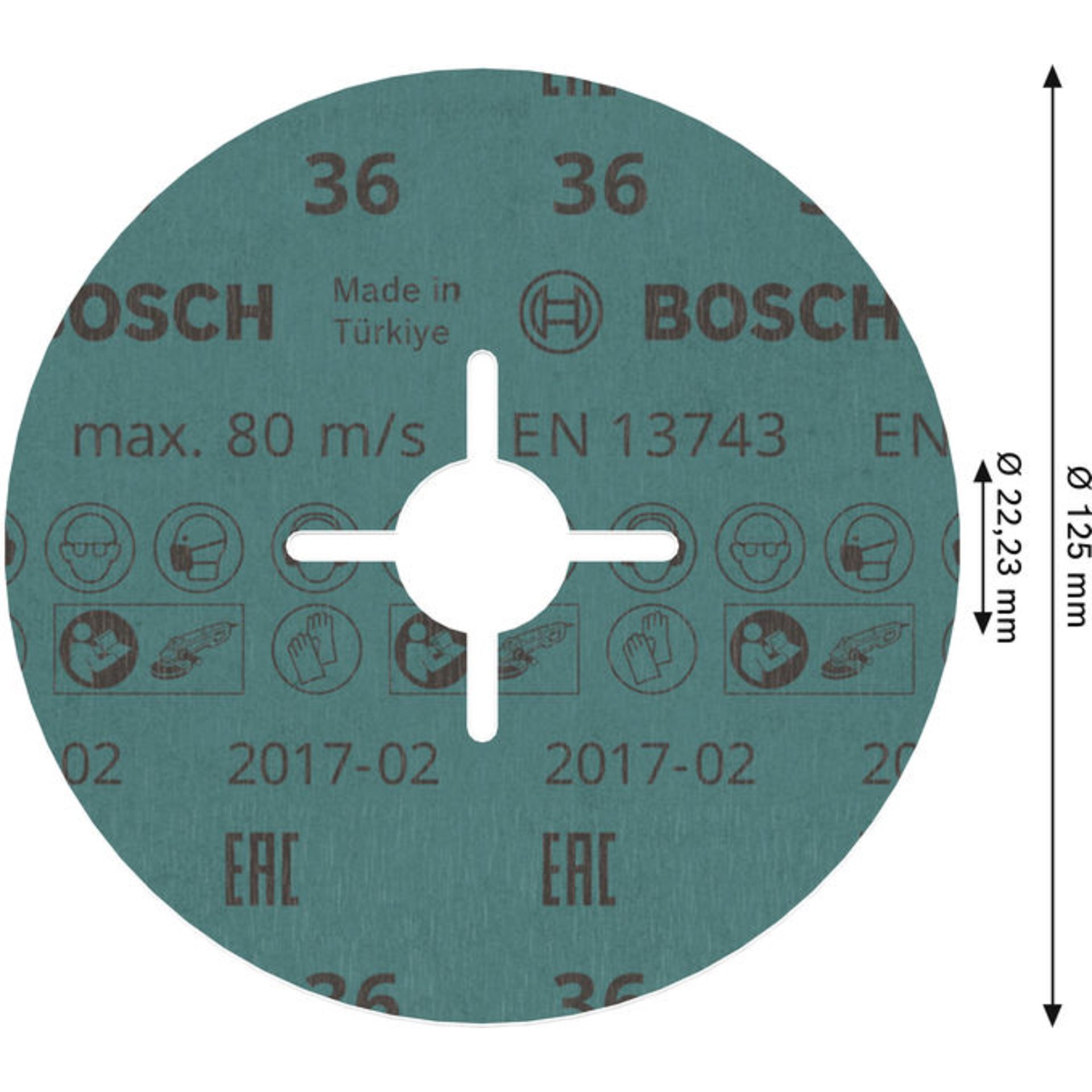 PRO R780 Fiberscheibe, 125 mm, G36
