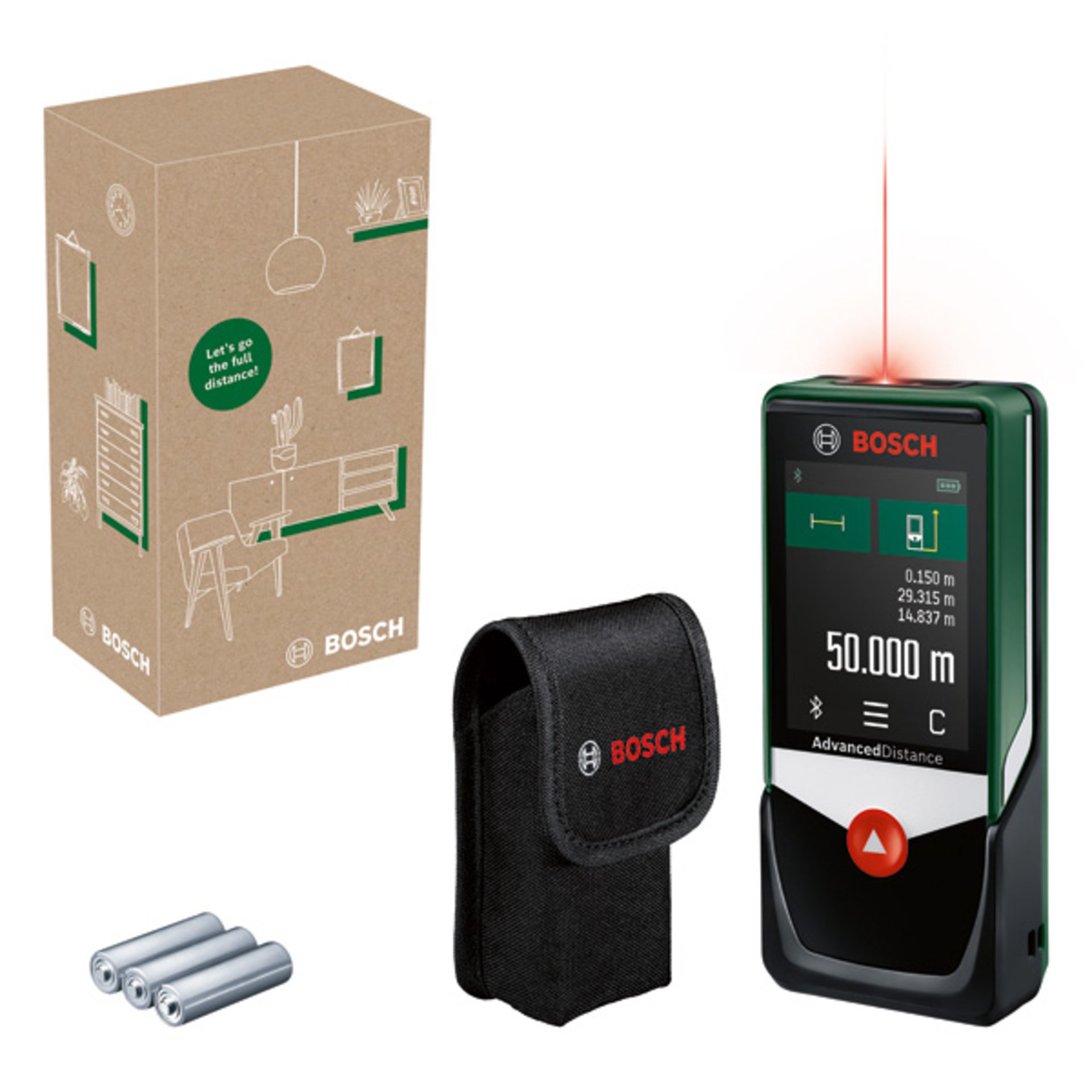 Digitaler Laser-Entfernungsmesser AdvancedDistance 50C, eCommerce-Karton