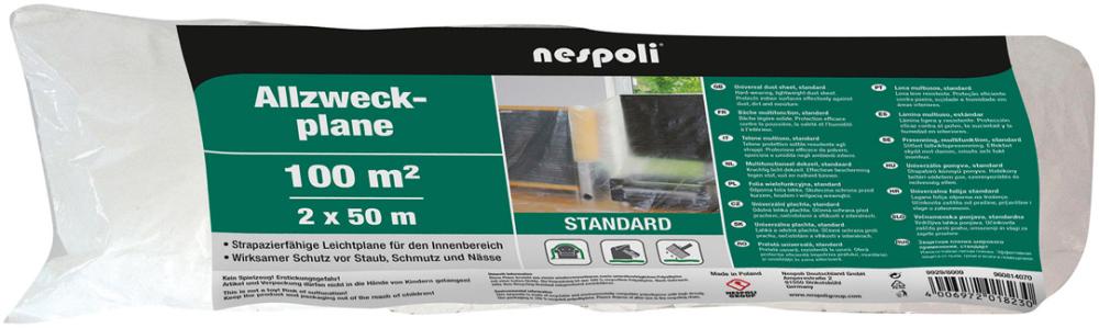 Abdeckfolie Rll. 2x50m transp, Standard, 5 my