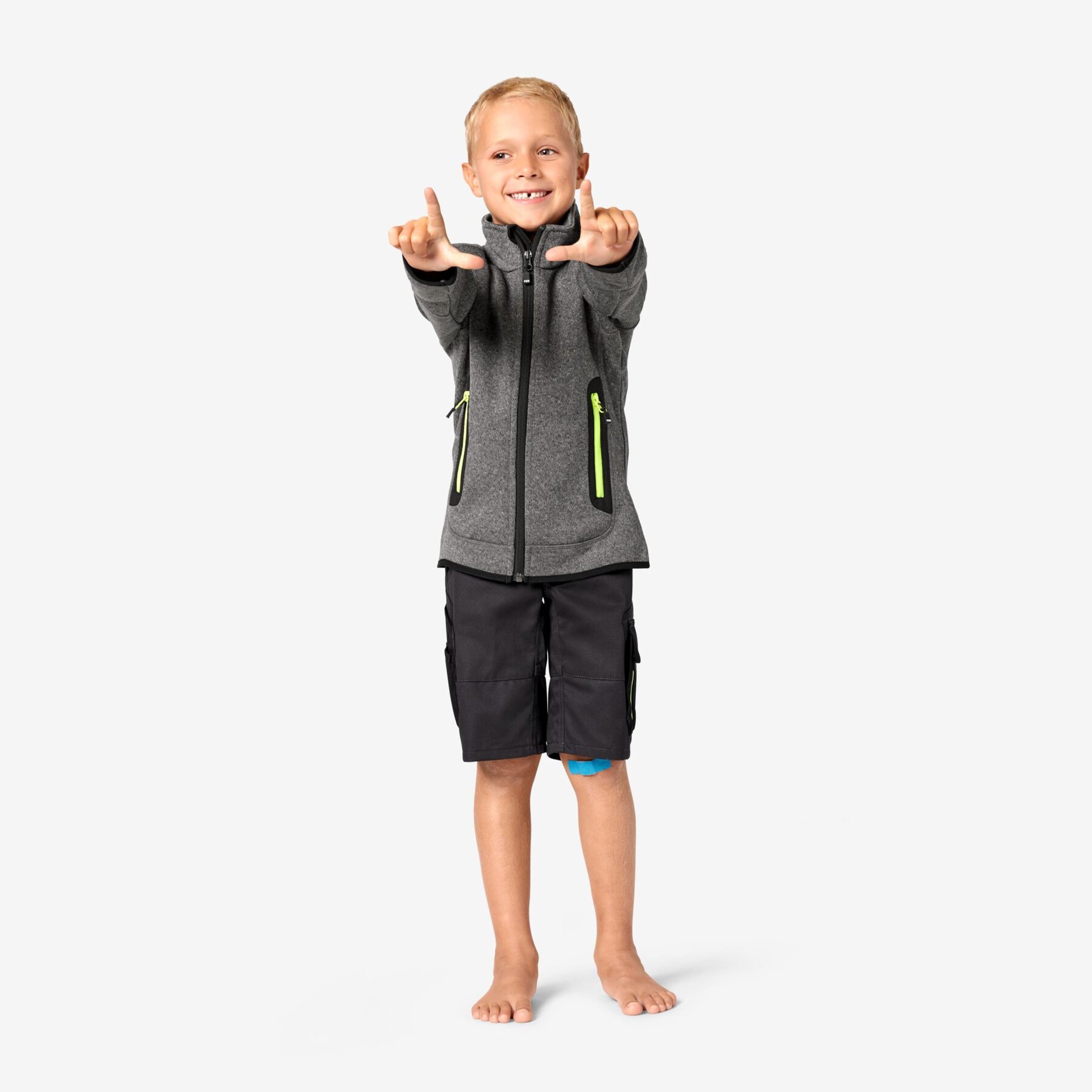 CHARLY Bermuda Kinder anthrazit-schwarz 158/164