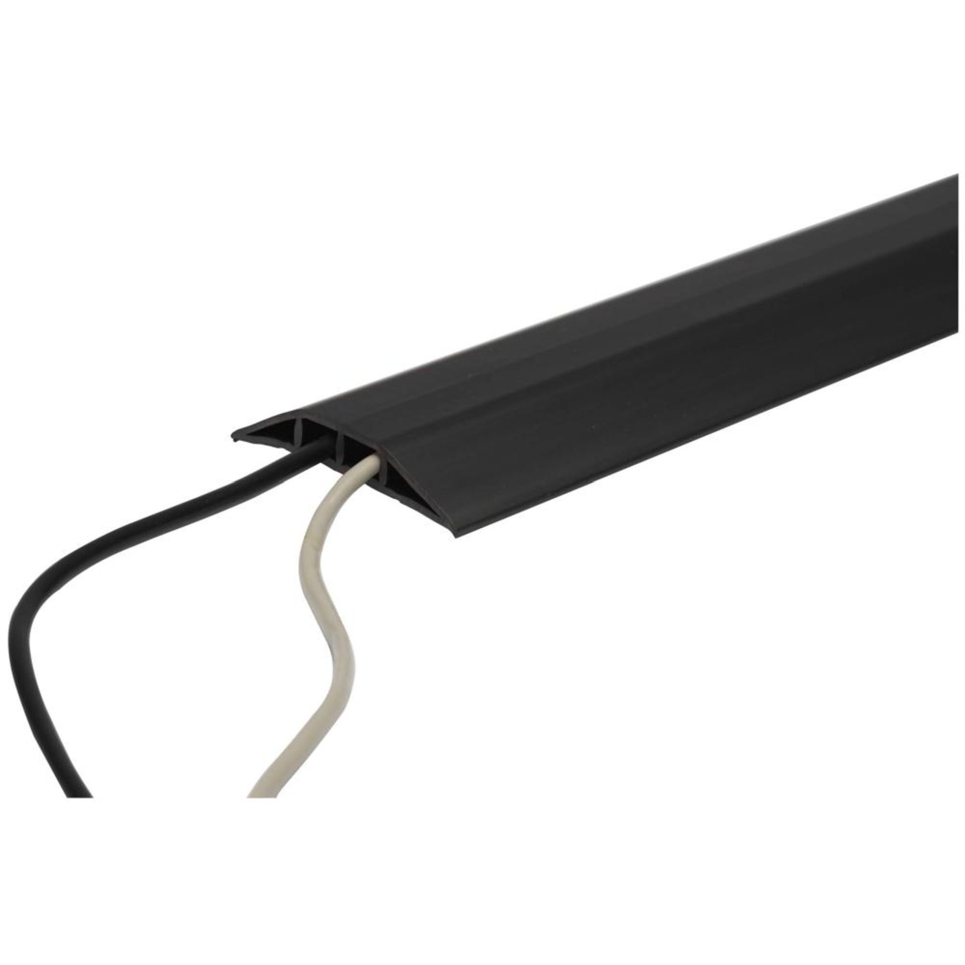 Kabelbrücke Kunststoff B1500xT75xH12 mm 2 Kammern H8xB11 mm schwarz