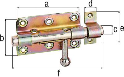 Bolzenriegel Typ268 mont.Schlaufe 100mm verz.