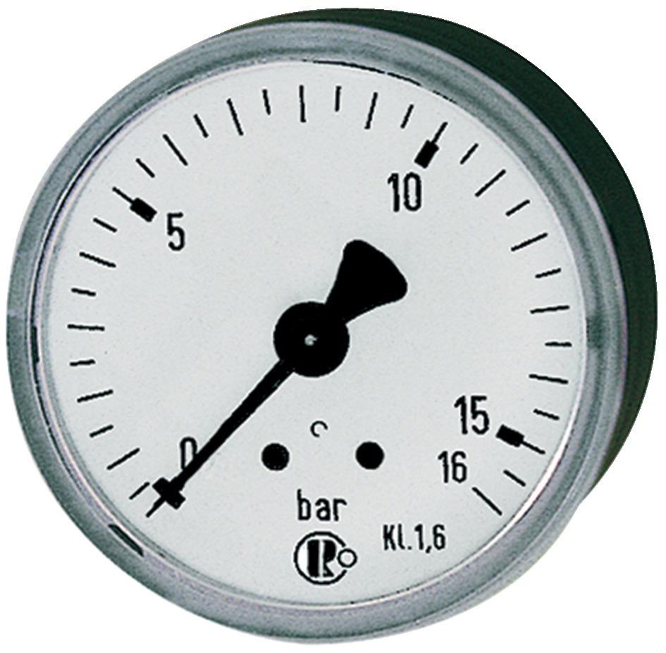 Riegler Manometer D 63 mm 0-16 bar G1/4 rue zent.