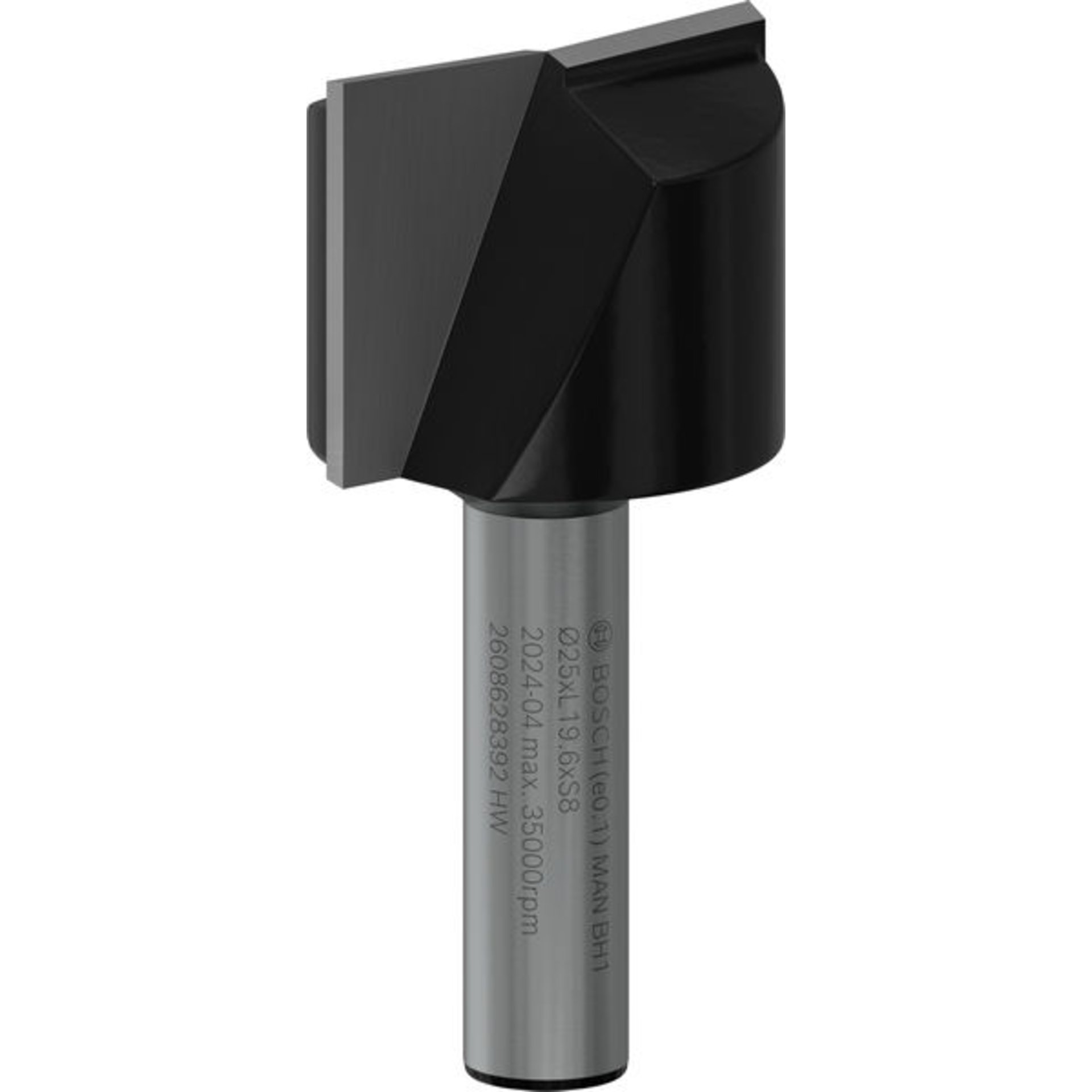 PRO Nutfräser, zweischneidig, Ø 25 x L 19,6, Schaft 8 mm