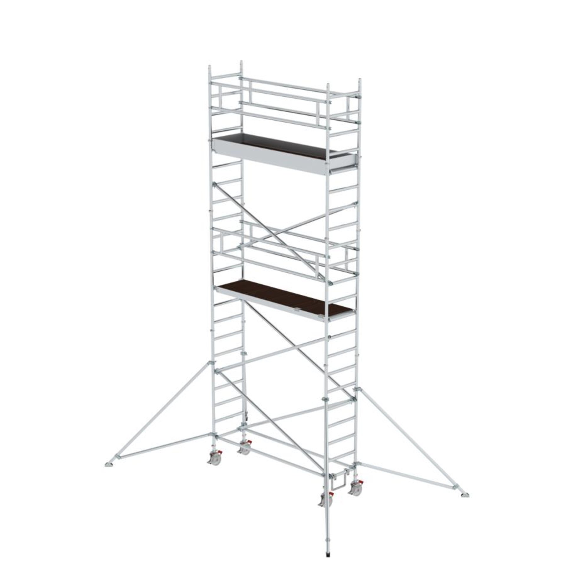 Rollgerüst m. Auslegern Plattform B2450xT750 mm Plattformhöhe 5,35 m Arbeitshöhe bis 7,35 m