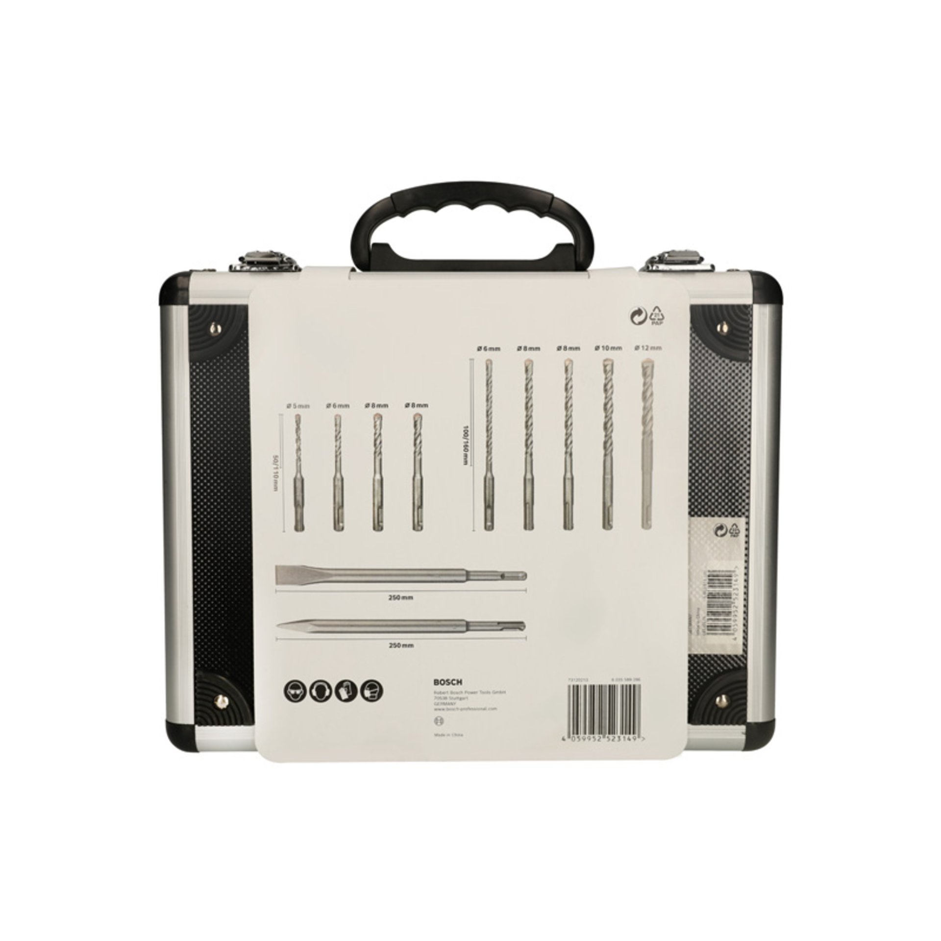 11-tlg. Meißel- und Hammerbohrer-Set SDS plus-3, 5-12 mm
