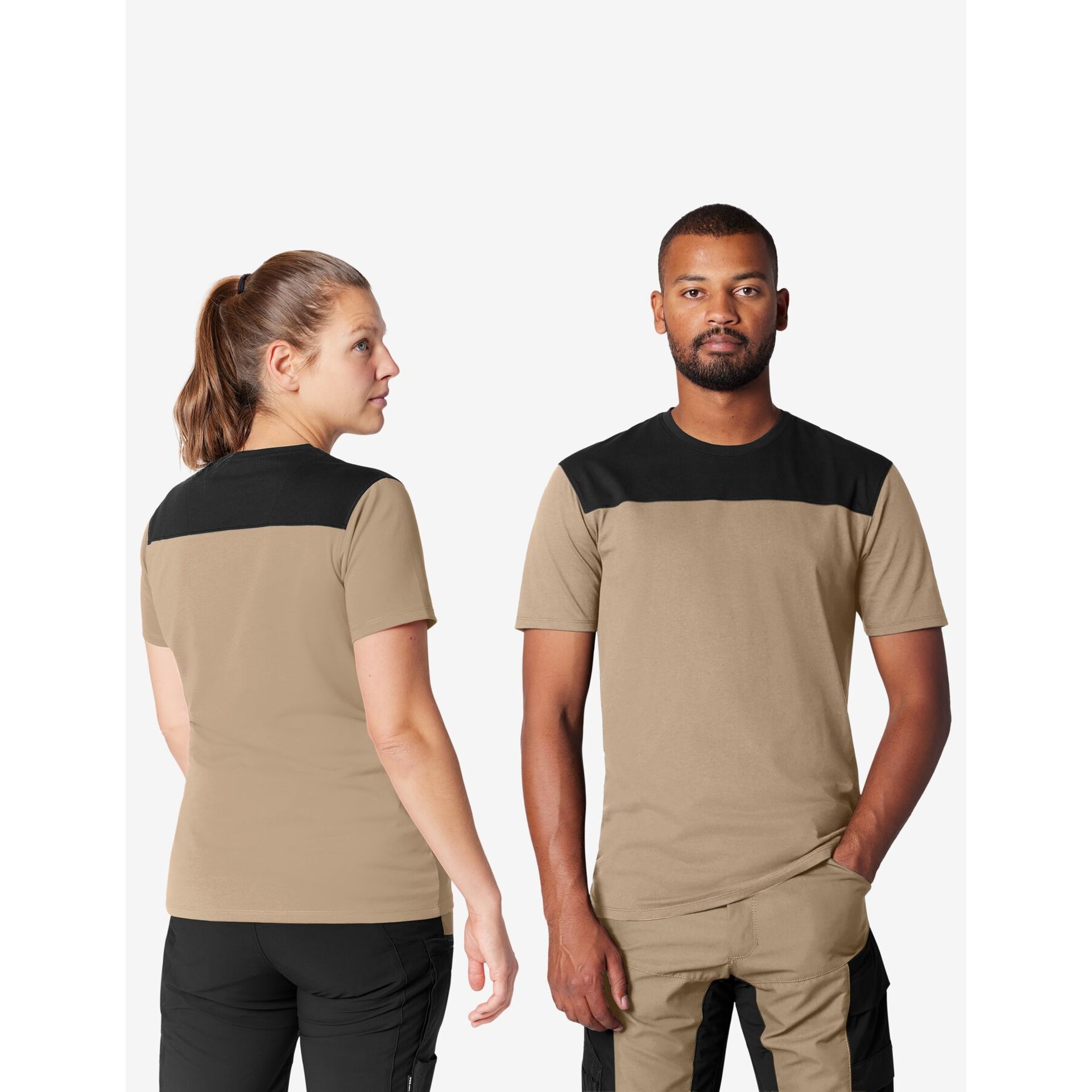 KNUT T-Shirt Herren beige-schwarz 5XL