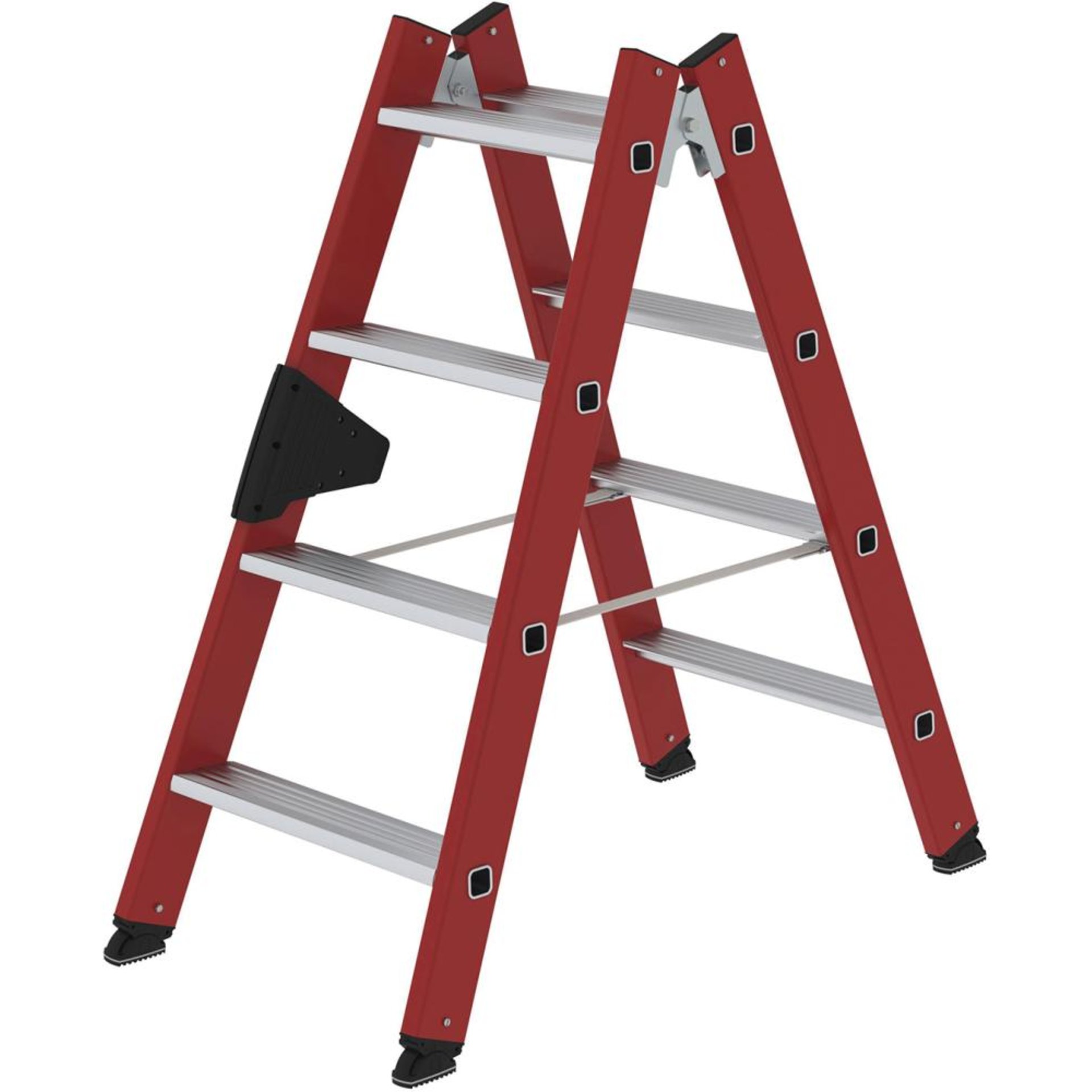 GFK-Stehleiter 2x4 Alu-Stufen Leiterlänge 1,10 m Arbeitshöhe bis 2,50 m