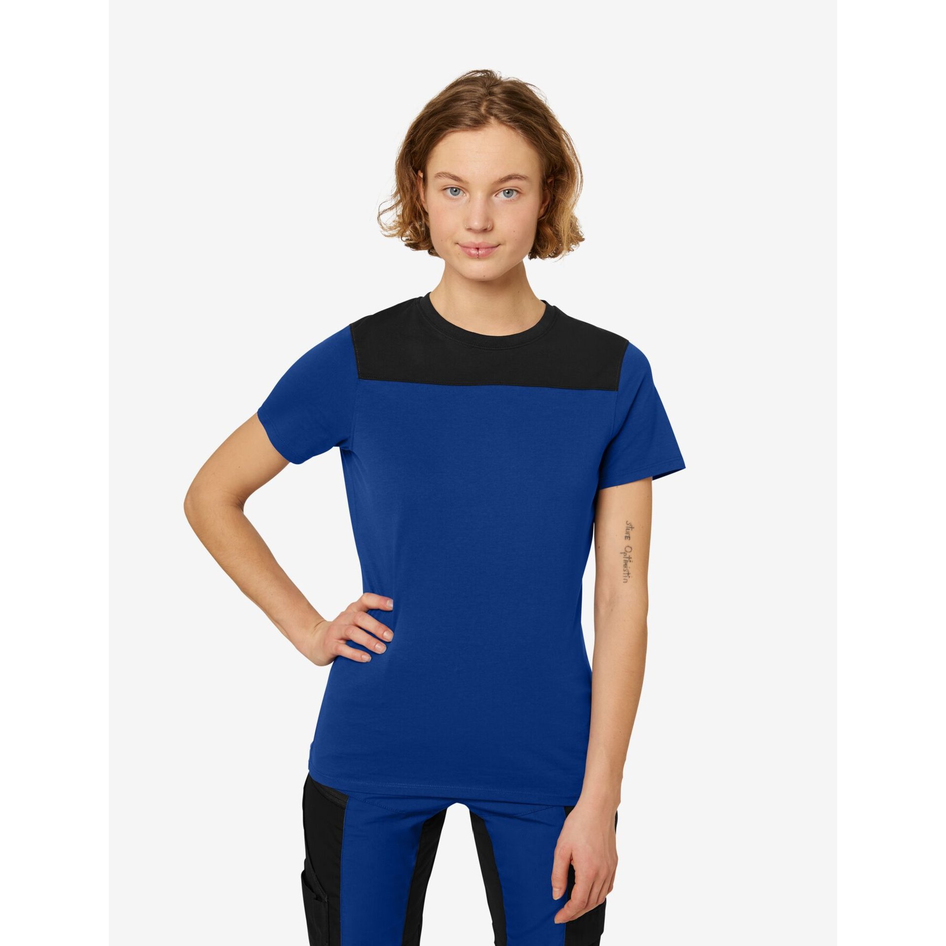 KIRA T-Shirt Damen royalblau-schwarz XS