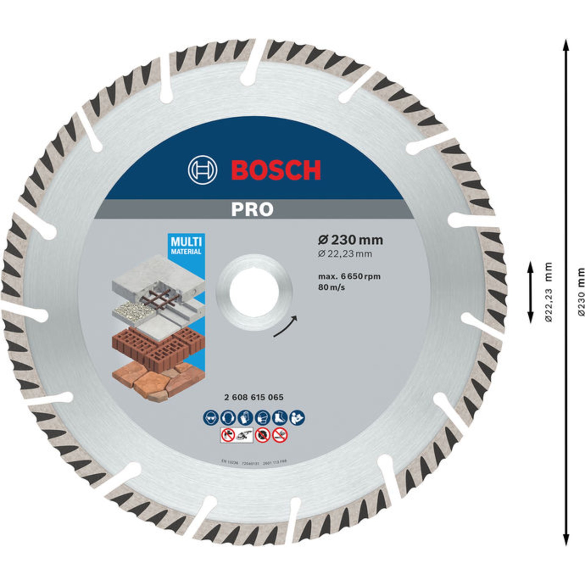 PRO Multi Material Diamanttrennscheibe, 230 x 22,23 mm
