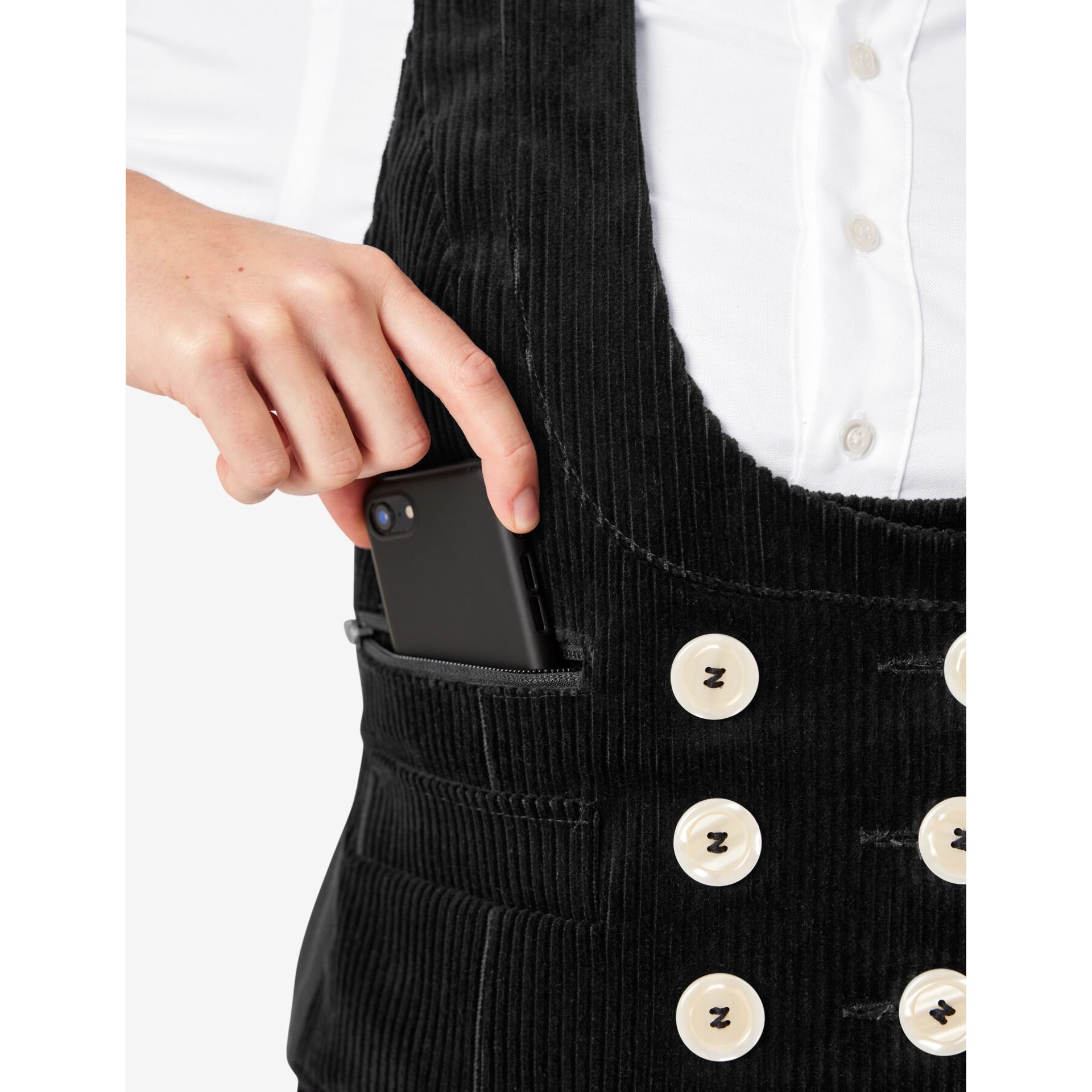 LILLY Zunftweste Trenkercord schwarz 40