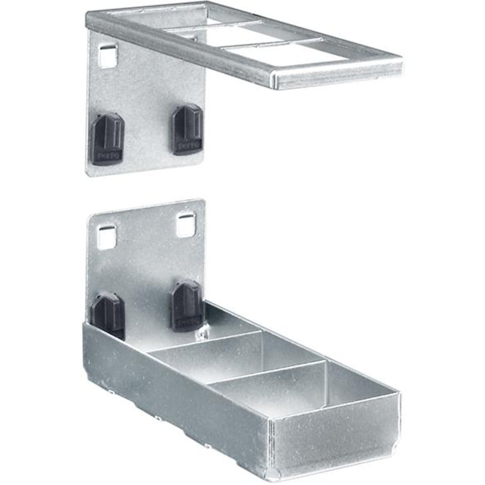 Kombihalter komplett B55xT150 mm 3 Aufnahmen 2-tlg. für Lochplatten bott