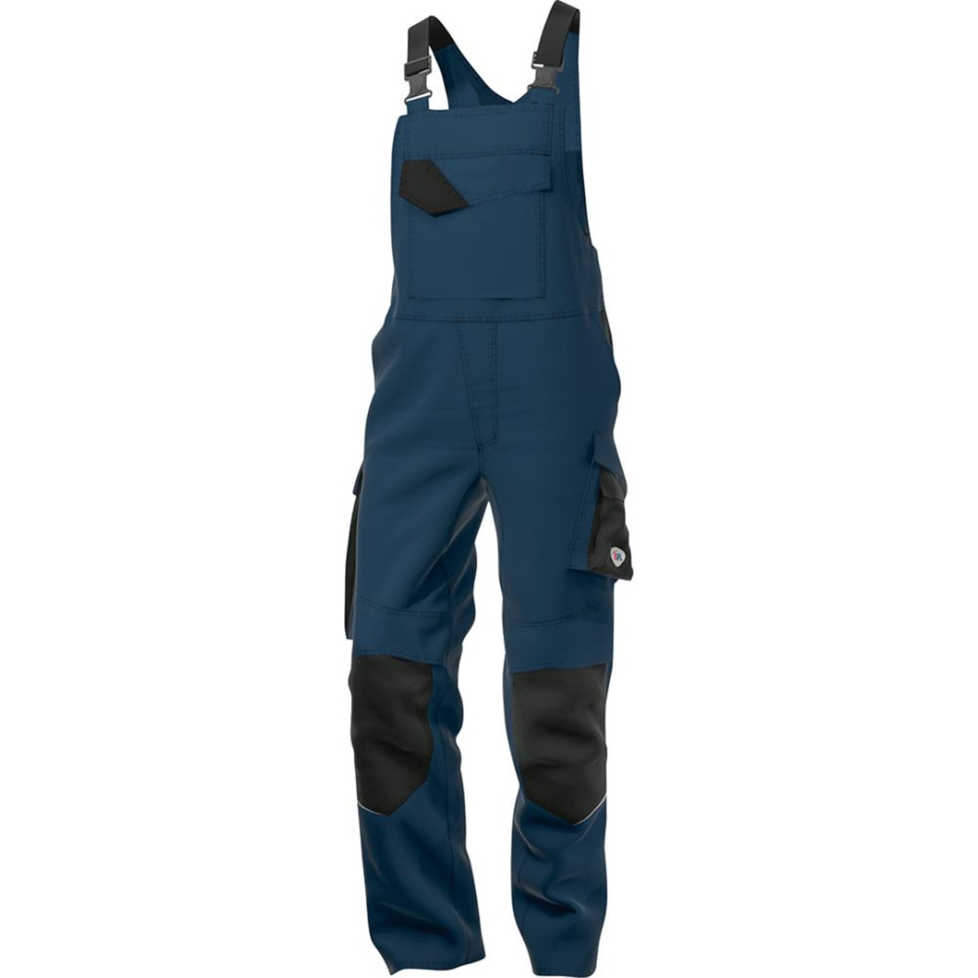 Latzhose 2407-581, nachtblau/schwarz, Gr.48l BP Multi Protect Plus