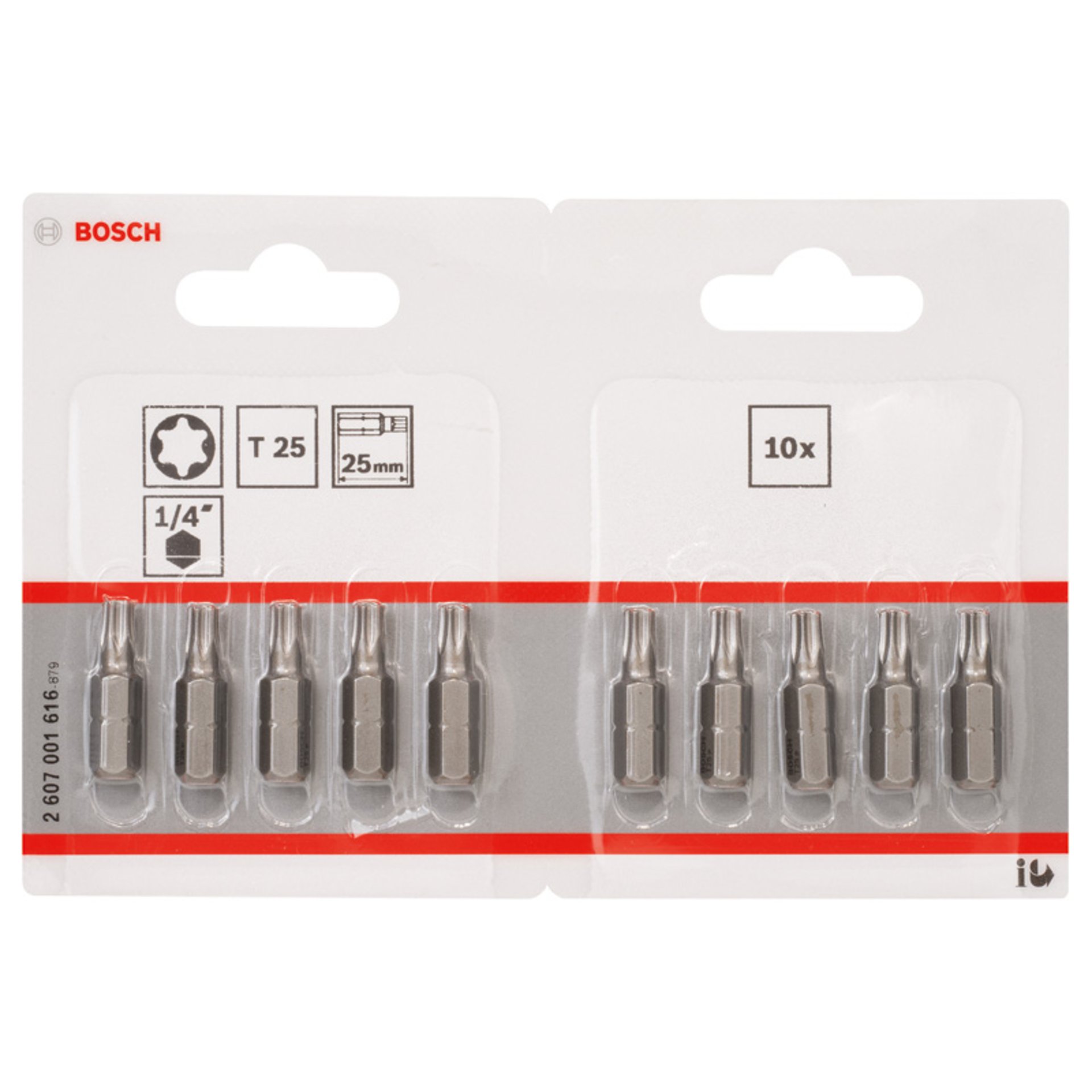 Schrauberbit Extra-Hart T25, 25 mm, 10er-Pack