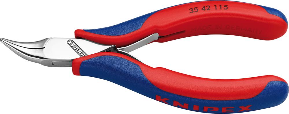 Knipex Greifzange Elektronik Backen flachrund gebogen 115mm Knipex Greifzange Elektronik Backen flachrund gebogen 115mm