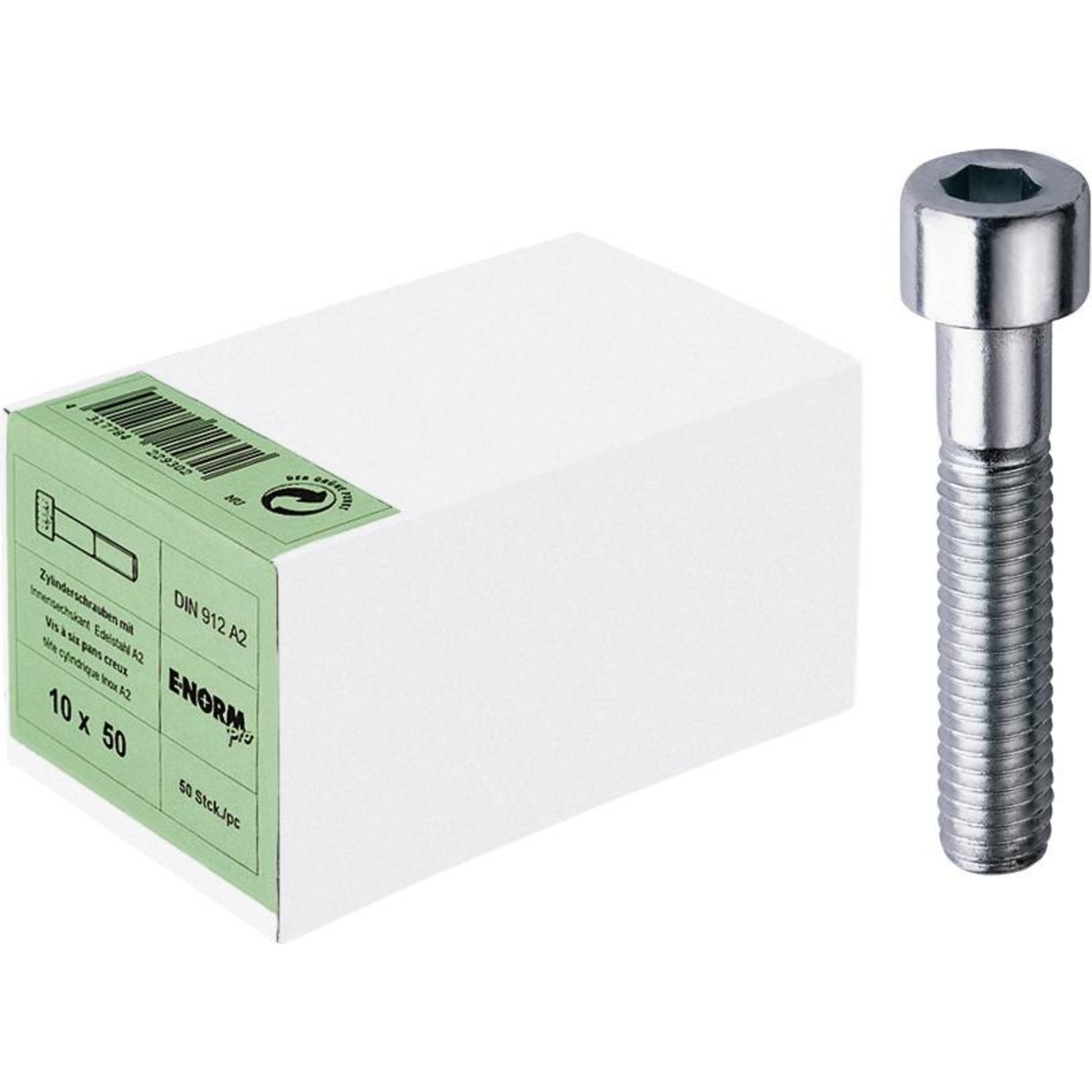 DIN 912 Edelstahl A2 M6x60 HP E-NORMpro