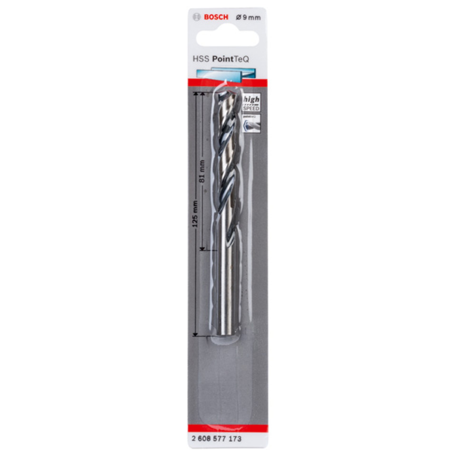 Metallspiralbohrer HSS PointTeQ, DIN 338, 9,0 mm, 1er-Pack