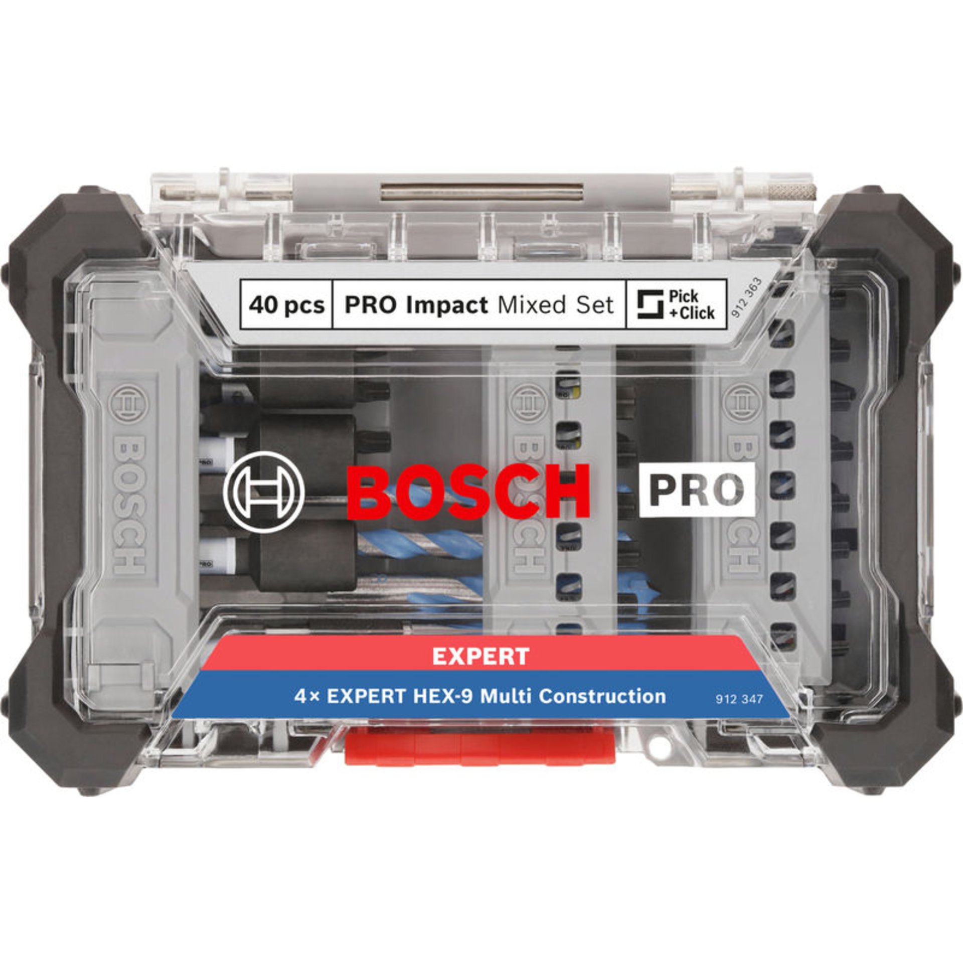 PRO Impact Schrauberbits und Multi Construction Bohrer Set, 40-tlg.