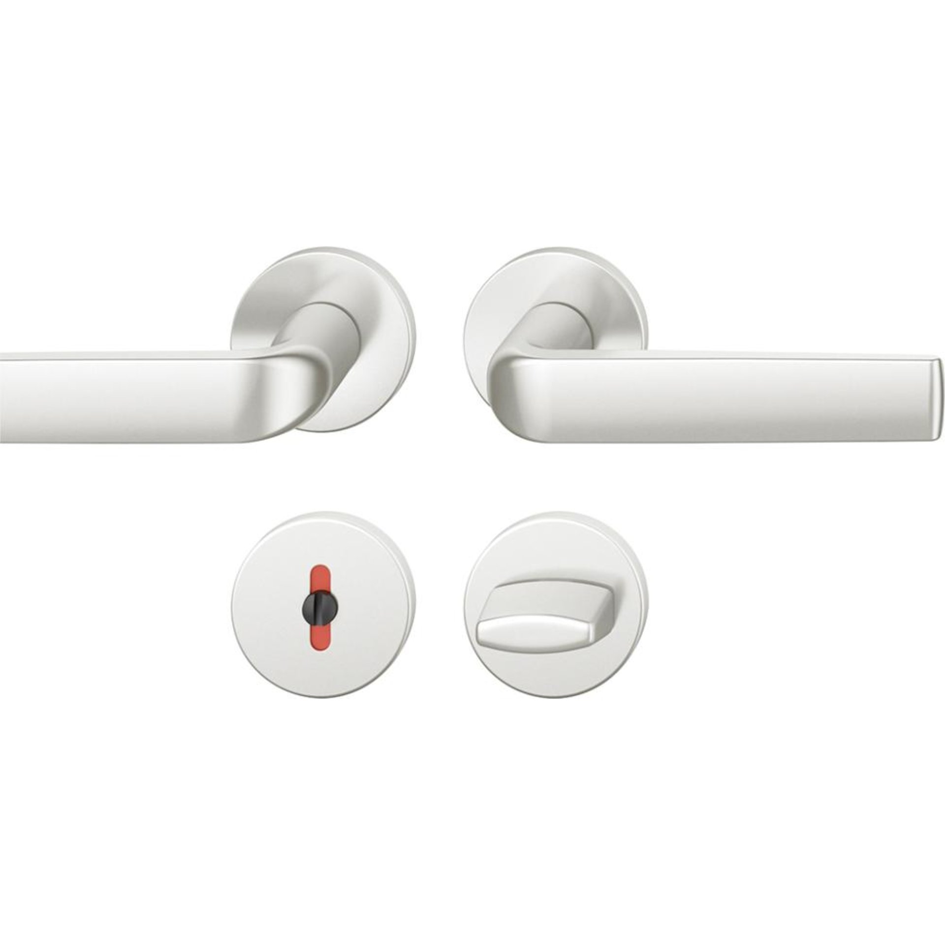 ASL Badgarnitur 8mm R-WC 8mm Rundrosette max. 45°. TS 39-58mm Aluminium naturfarbig
