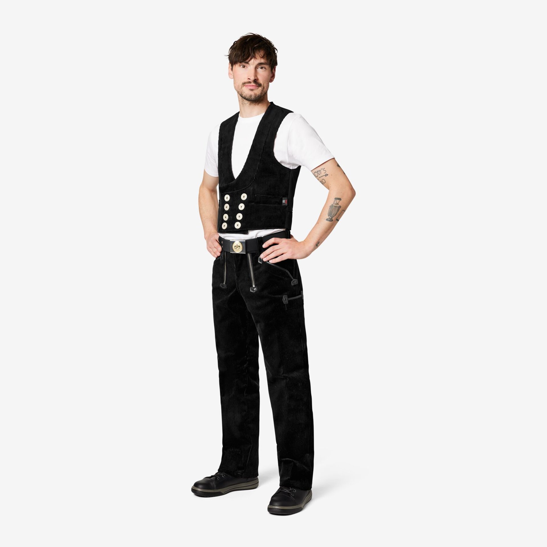 PAUL Zunfthose Trenkercord schwarz 25