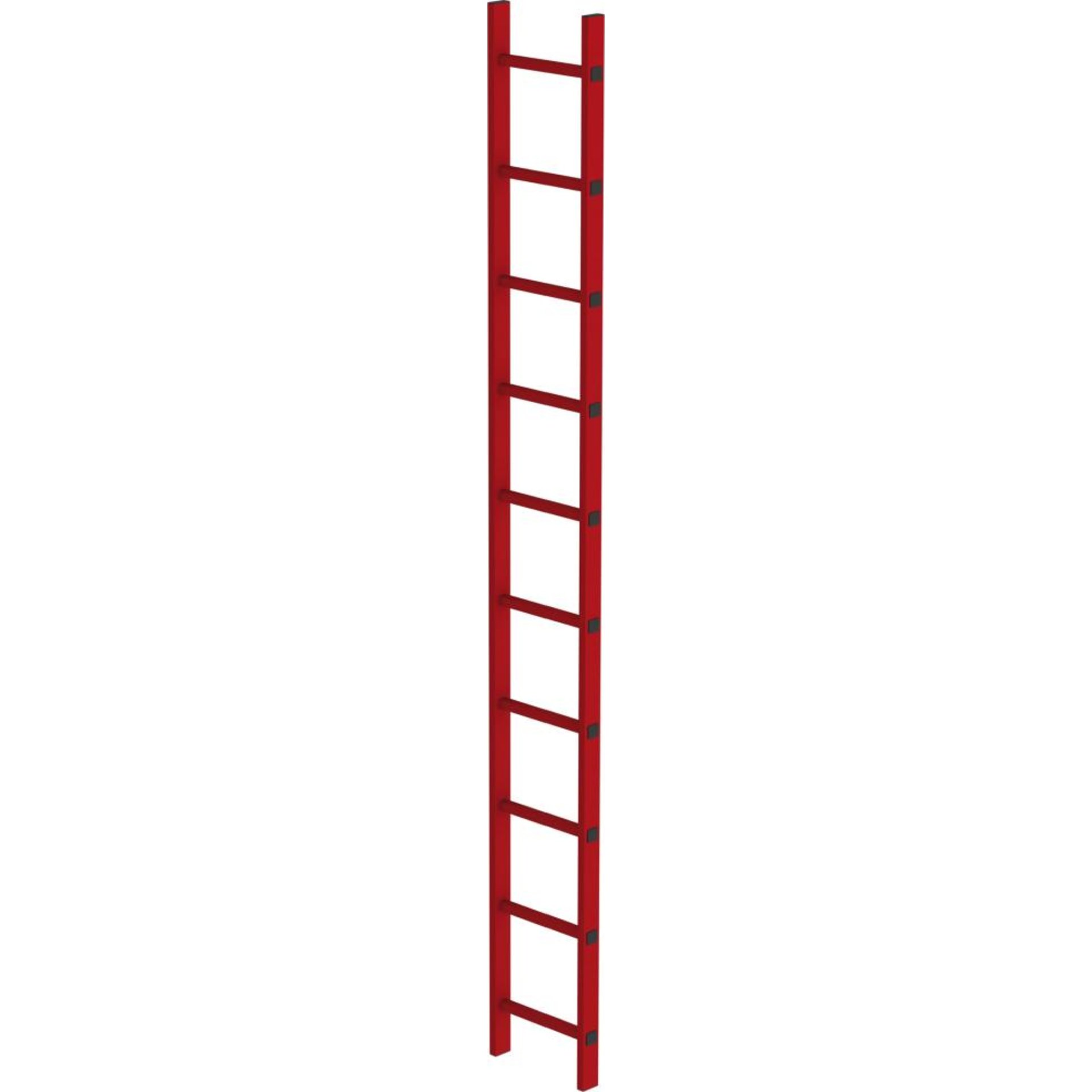 Schachtleiter 10 Sprossen L 2,80 m B350 mm LW 300 mm GFK