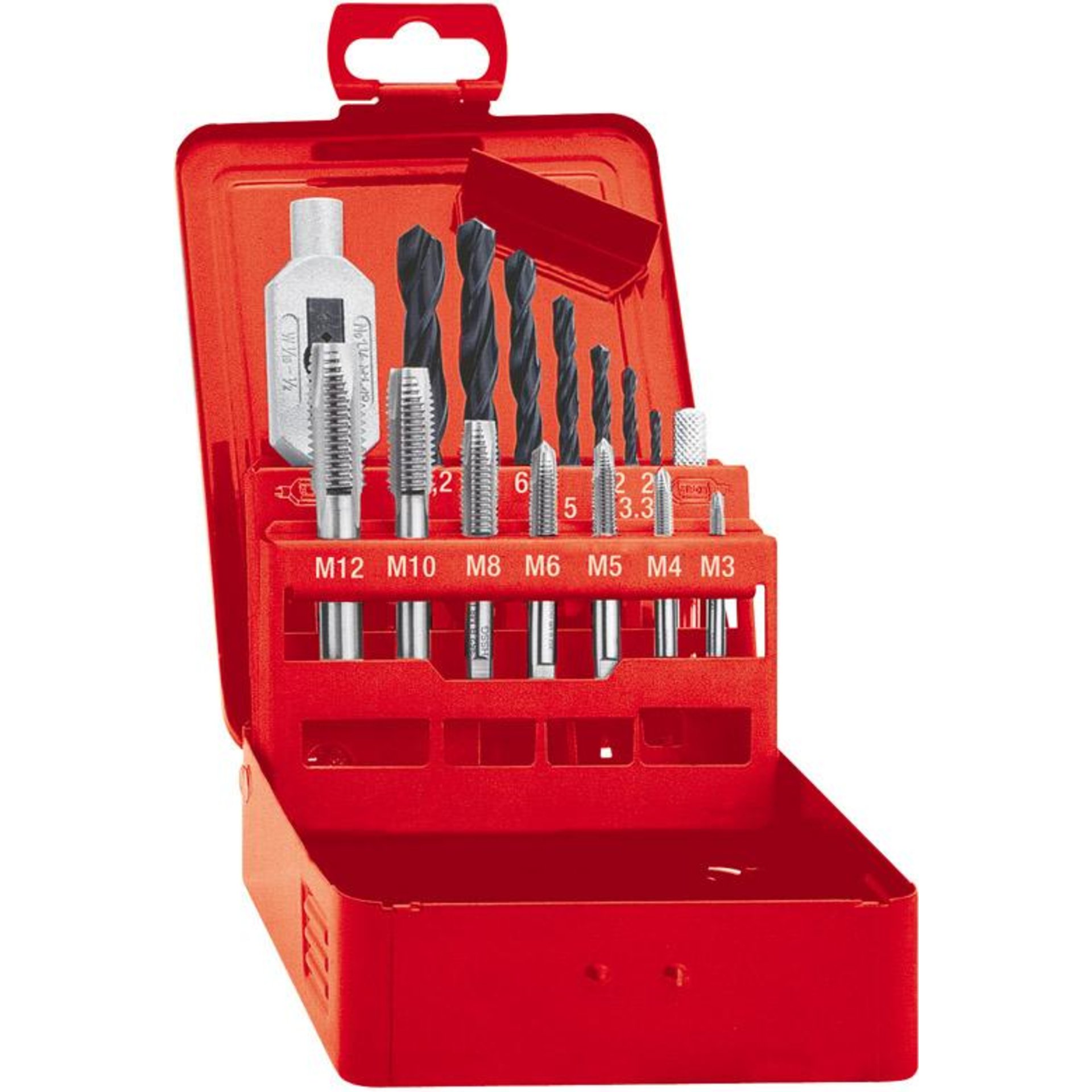 Einschnittgewindebohrer- Set DIN352 HSS M3-M12 FORMAT