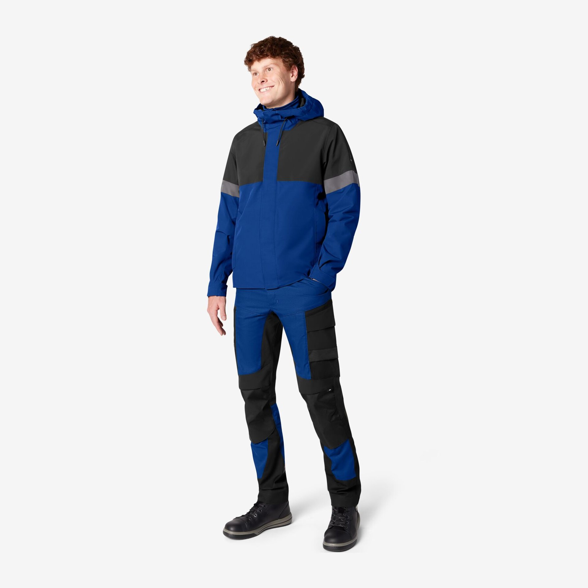 LEO Arbeitshose elastisch royalblau-schwarz 44