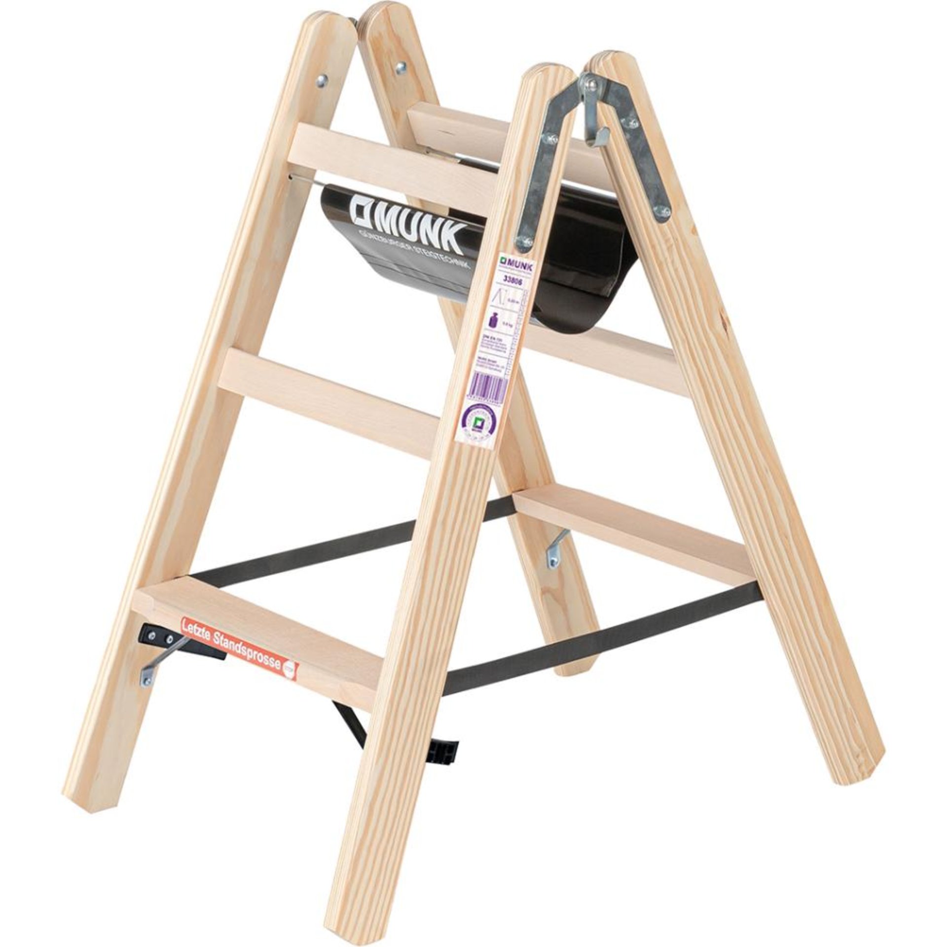 Holz-Stufen-Stehleiter, beidseitig begehbar