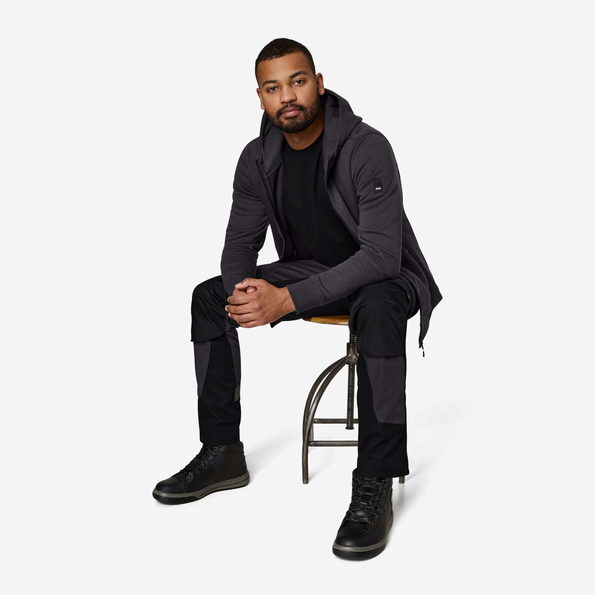 QUENTIN Hoodie-Jacke unisex anthrazit 2XL
