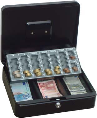 Geldkassette, schwarz Euroein.,300x240x90