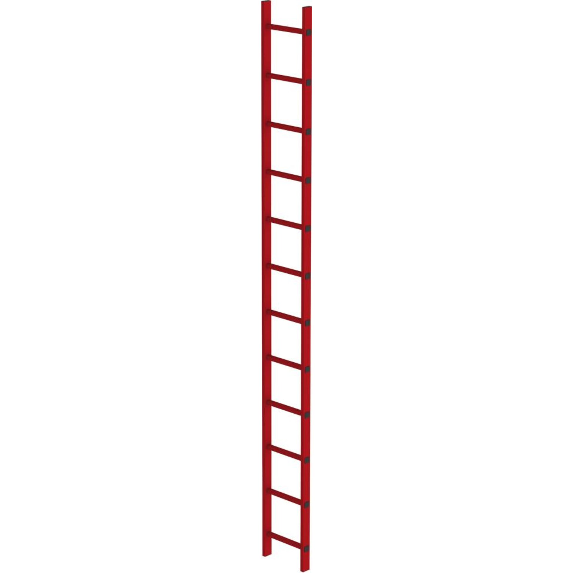 Schachtleiter 12 Sprossen L 3,36 m B350 mm LW 300 mm GFK